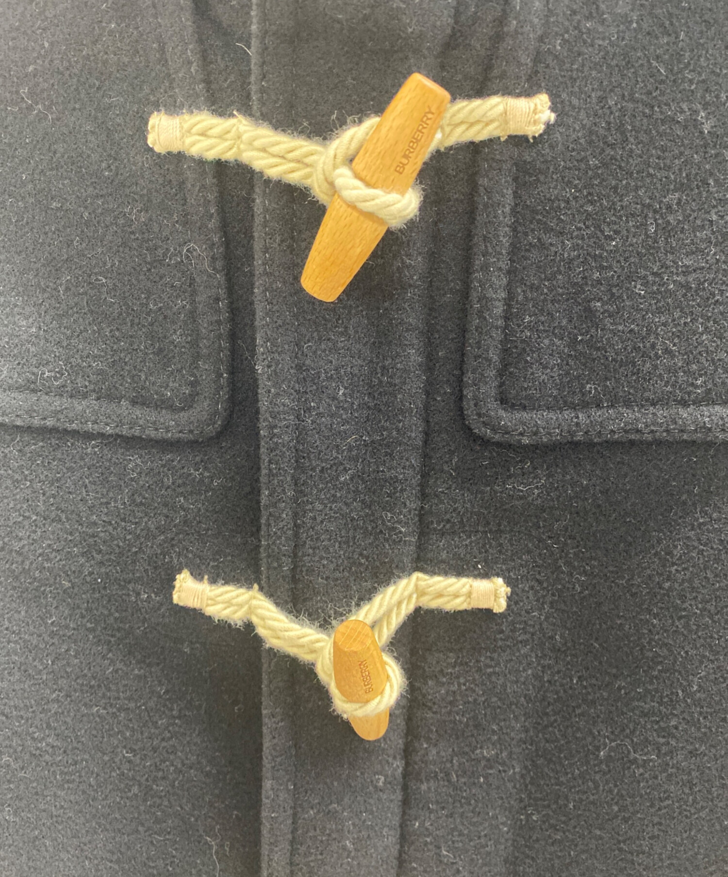 中古・古着通販】BURBERRY (バーバリー) ダッフルコート ブラック