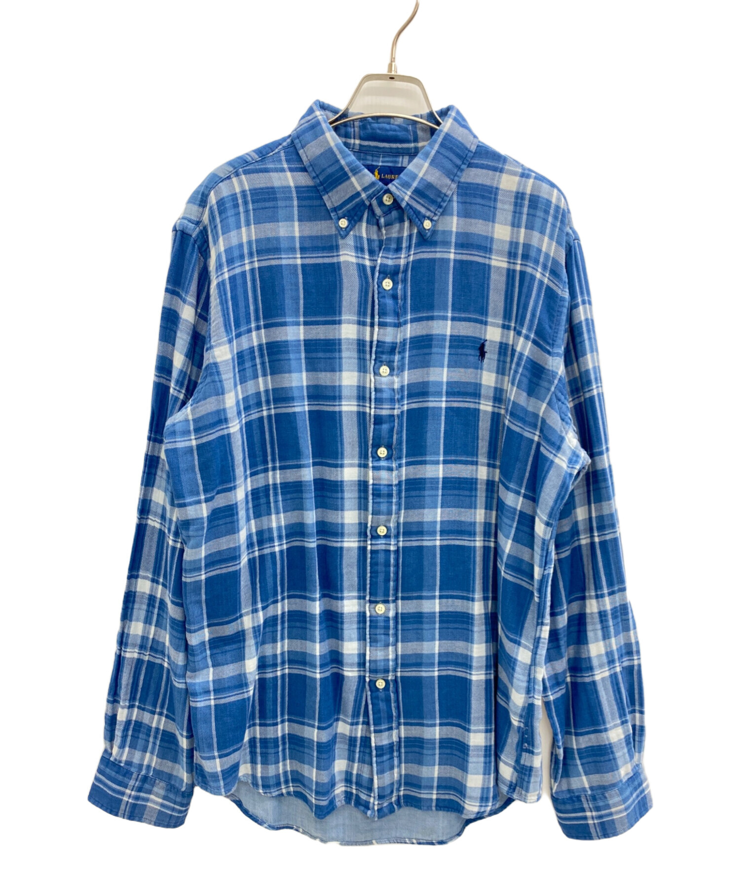中古・古着通販】RALPH LAUREN (ラルフローレン) 長袖シャツ ブルー 