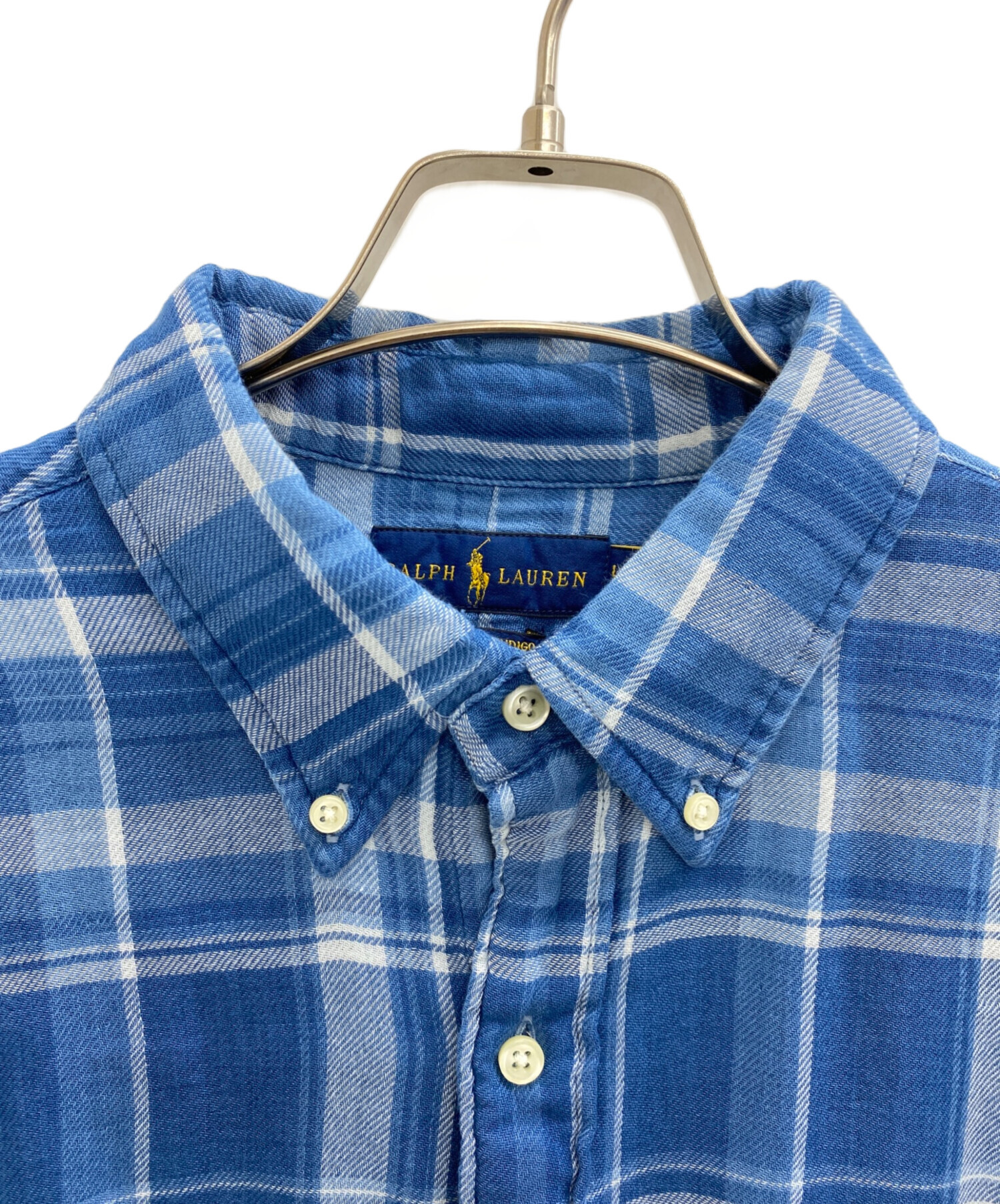中古・古着通販】RALPH LAUREN (ラルフローレン) 長袖シャツ ブルー 