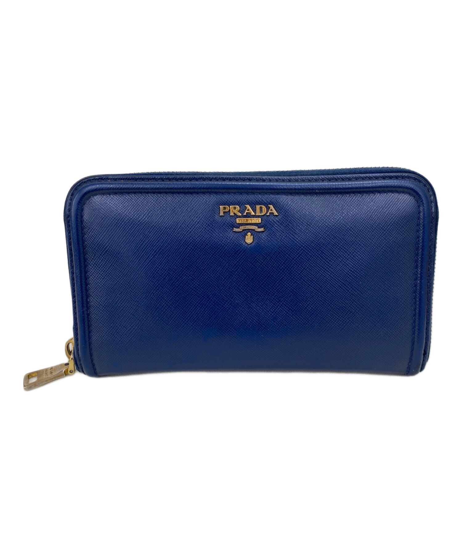 プラダ 長財布 ブルー 人気 PRADA プラダ 二つ折り 長財布 ロング