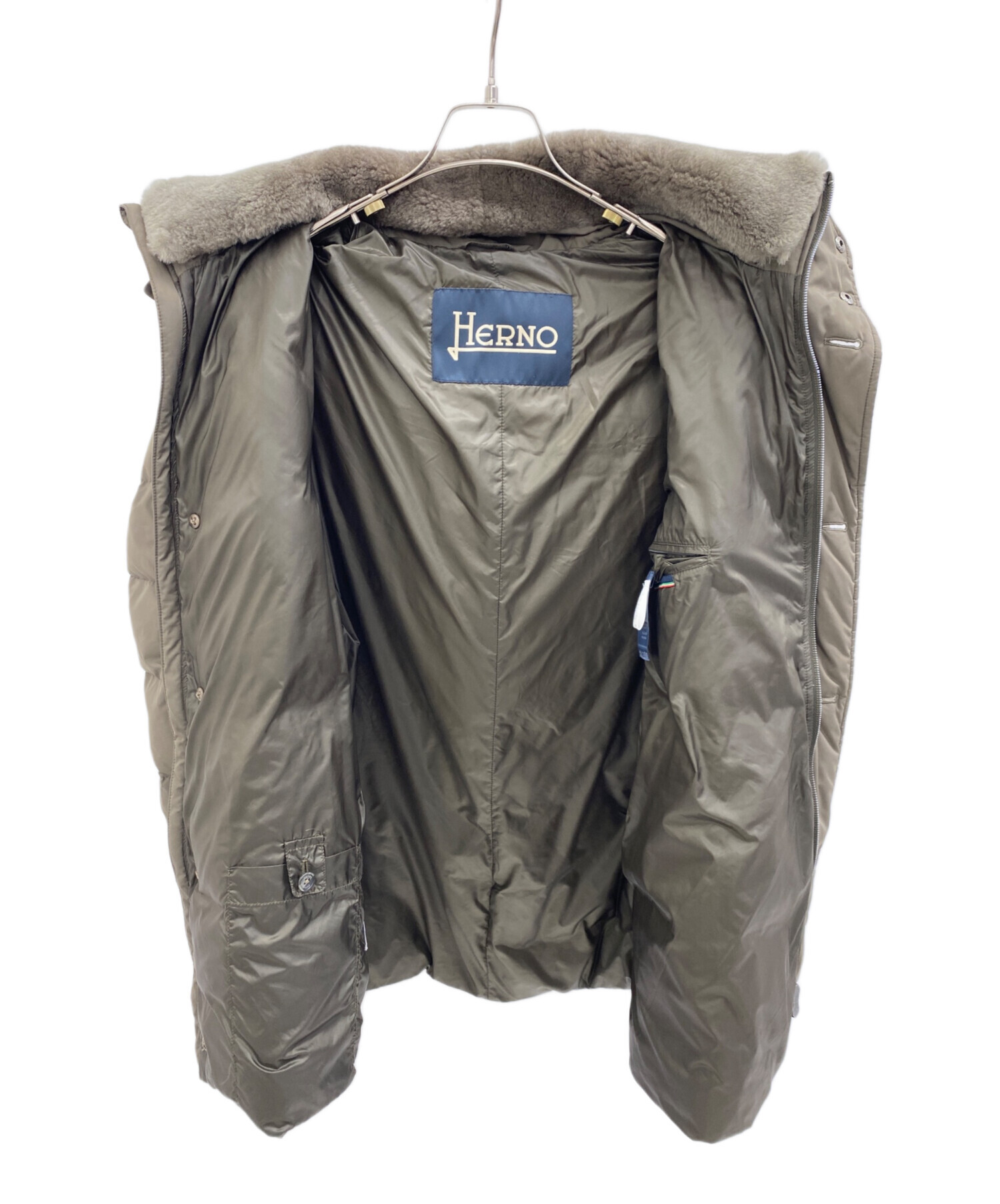 中古・古着通販】HERNO (ヘルノ) ダウンジャケット グレー サイズ:48 