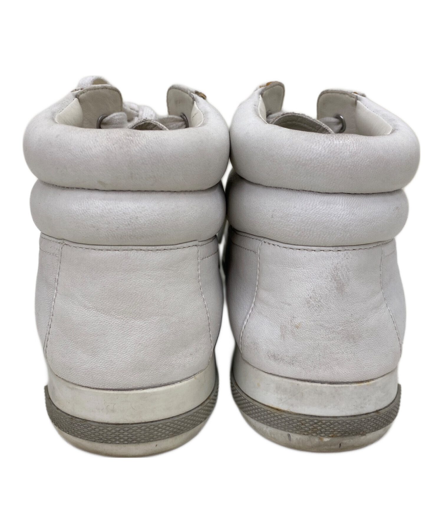 中古・古着通販】PRADA (プラダ) ハイカットスニーカー アイボリー