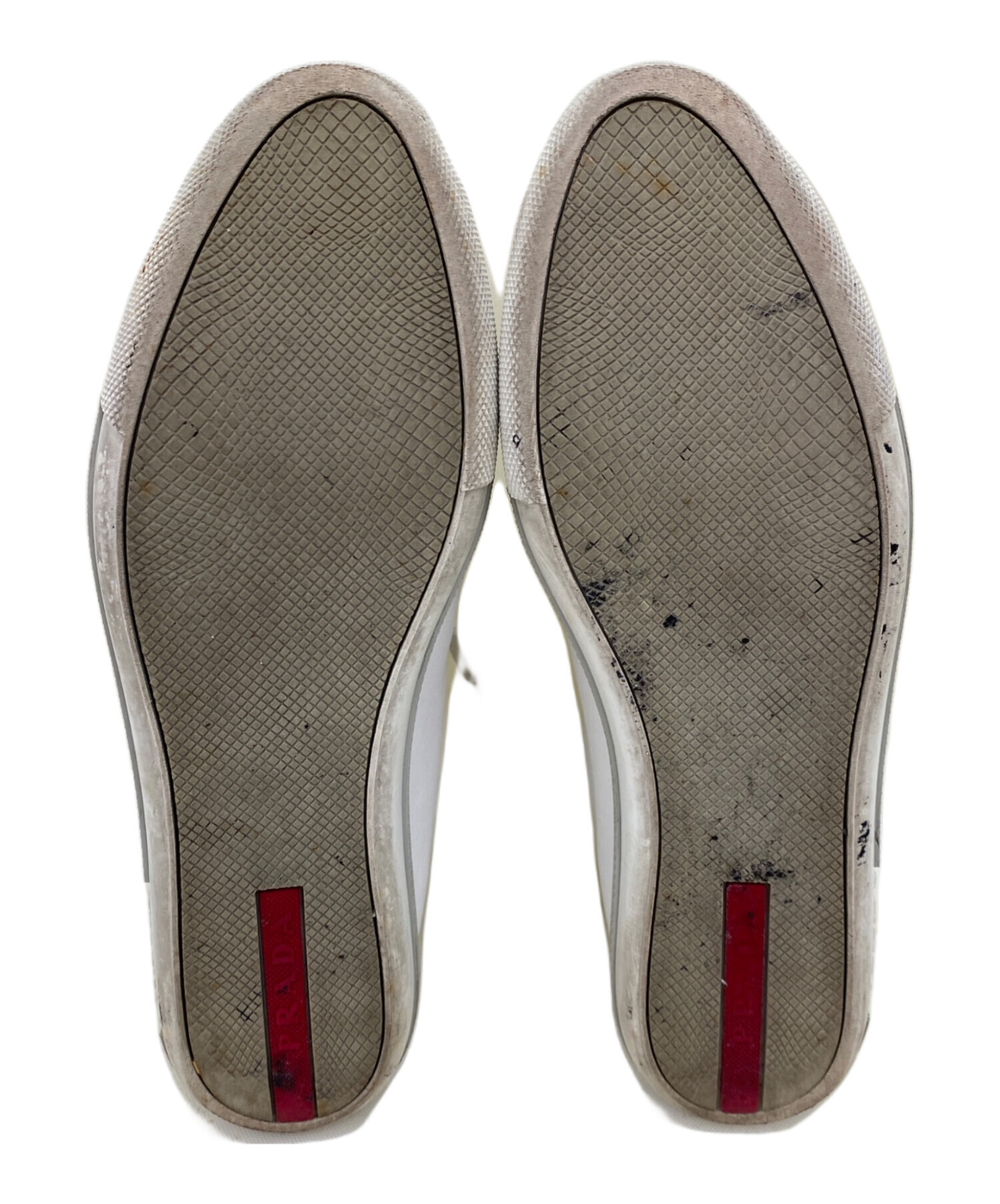 中古・古着通販】PRADA (プラダ) ハイカットスニーカー アイボリー