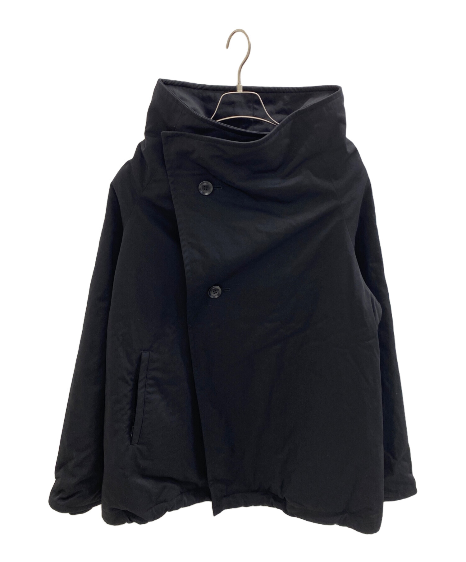 y's NY/CHINO CLOTH WRAP COAT ラップコート　ワイズ 中古・古着通販】Y's (ワイズ) CHINO CLOTH WRAP COAT ブラック サイズ