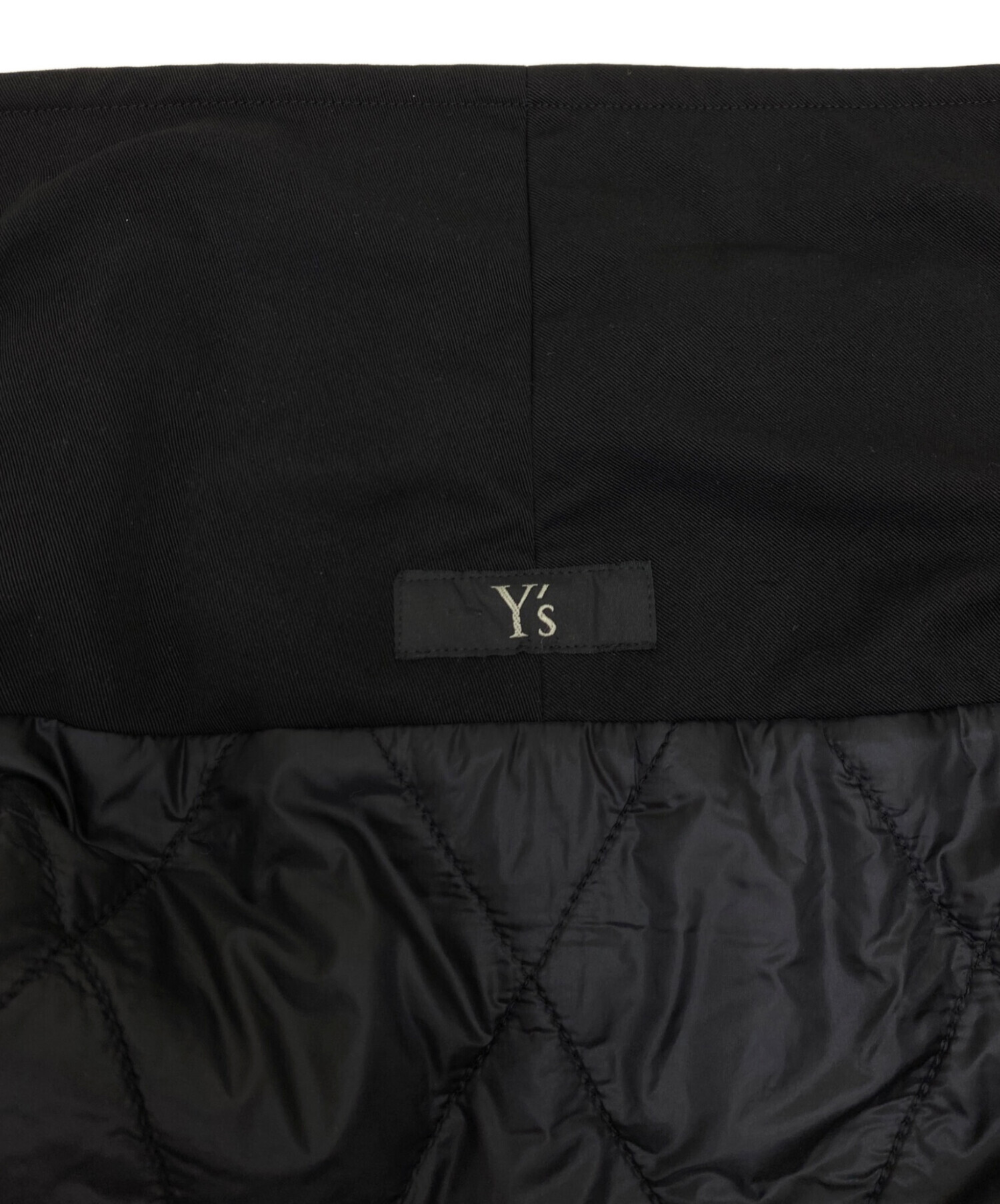 中古・古着通販】Y's (ワイズ) CHINO CLOTH WRAP COAT ブラック サイズ