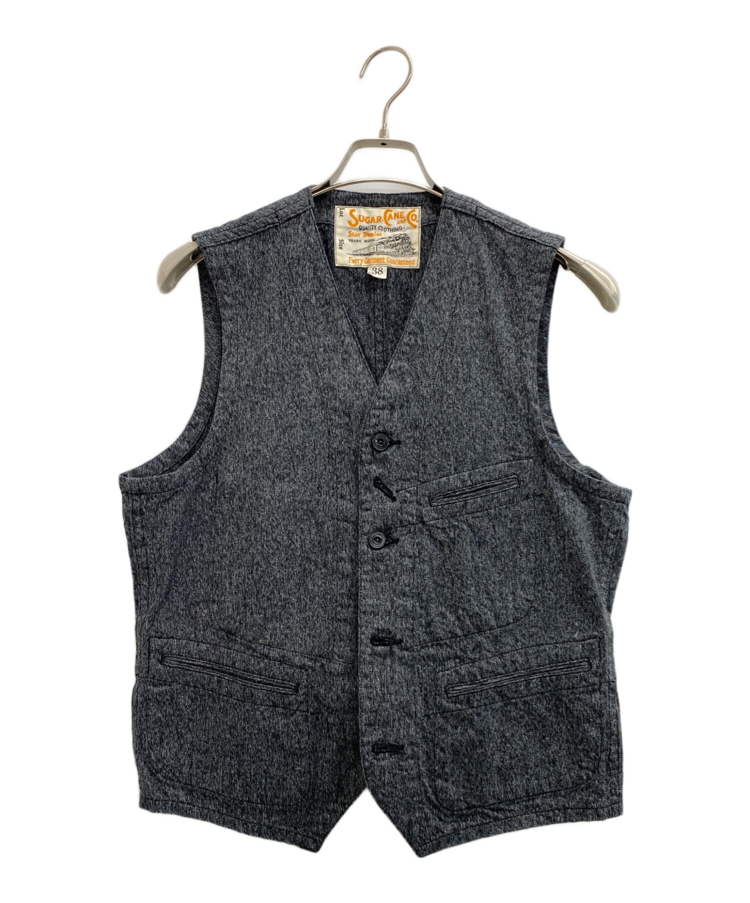 中古・古着通販】SUGAR CANE (シュガーケーン) デニムベスト グレー