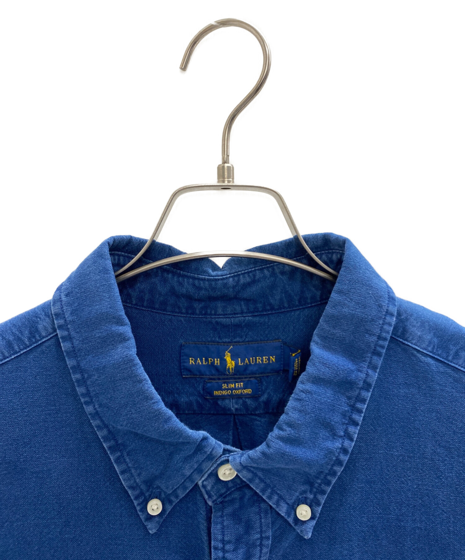 中古・古着通販】RALPH LAUREN (ラルフローレン) 長袖シャツ ブルー 