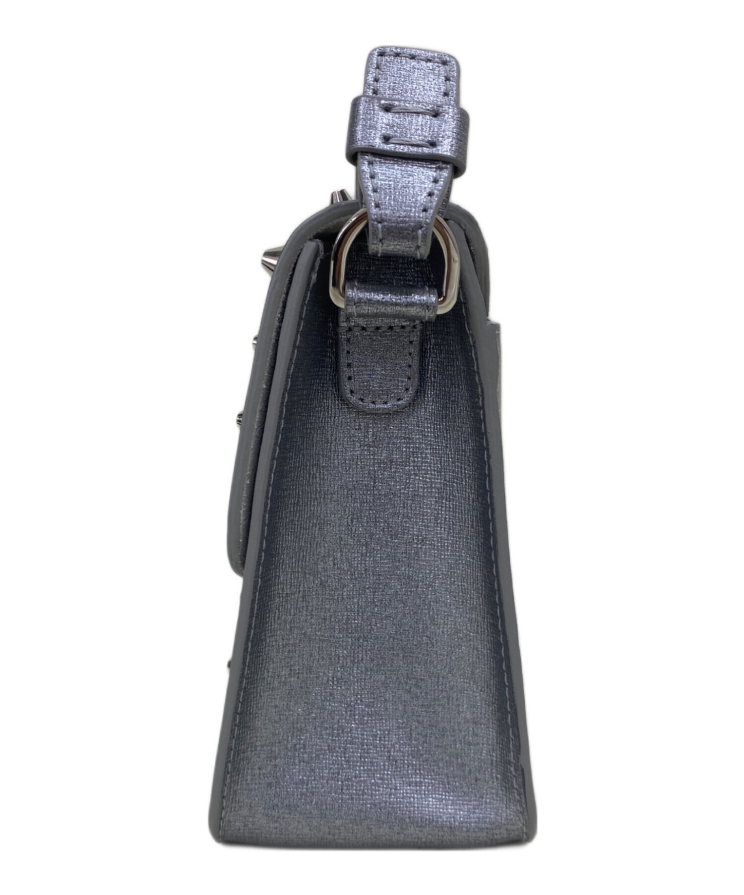 美品 フルラ 2way ハンドバッグ ショルダーバッグ シルバー金具 レザー 中古・古着通販】FURLA (フルラ) 2WAYショルダーバッグ シルバーカラー
