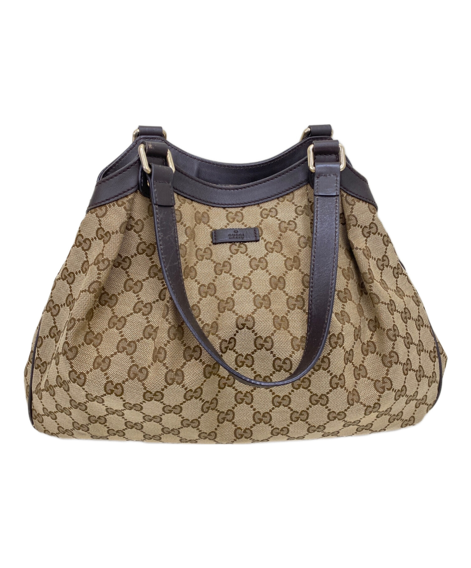 中古・古着通販】GUCCI (グッチ) トートバッグ ベージュ×ブラウン 