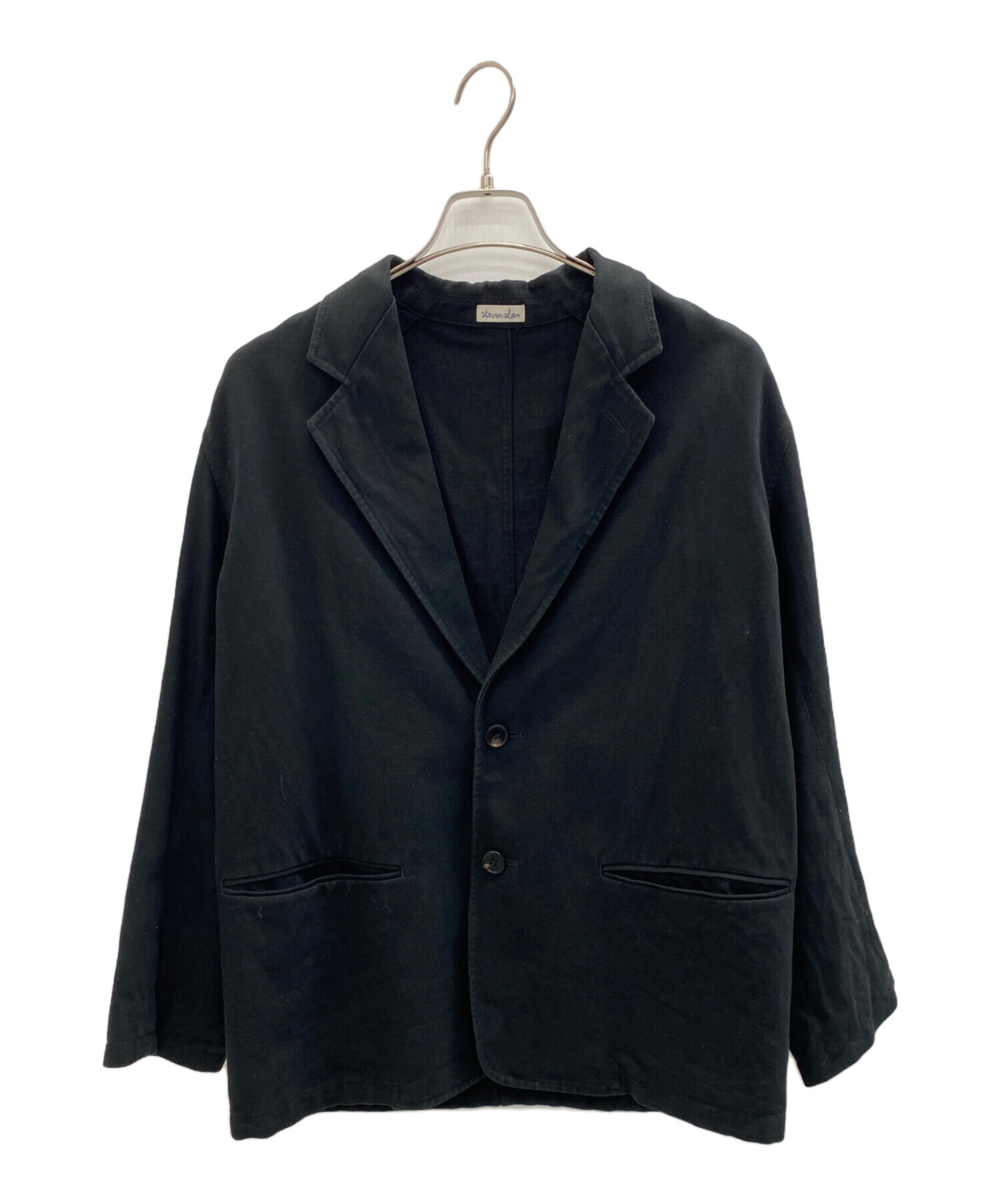 steven alan スティーブンアラン カジュアルジャケット S 黒 【古着】【中古】【送料無料】 中古・古着通販】STEVEN ALAN (スティーブンアラン) テーラード