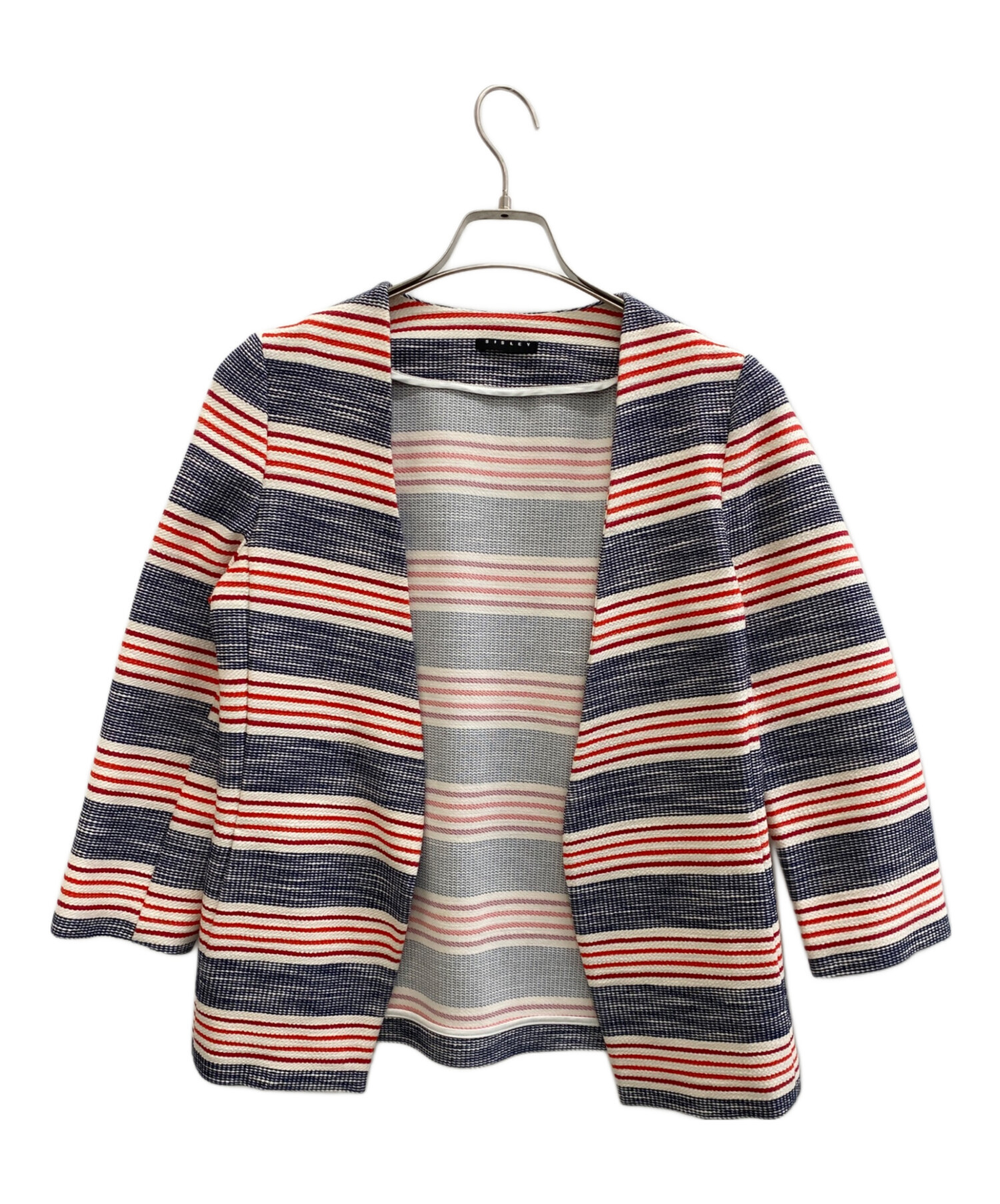 中古・古着通販】SISLEY (シスレー) ノーカラージャケット ネイビー 