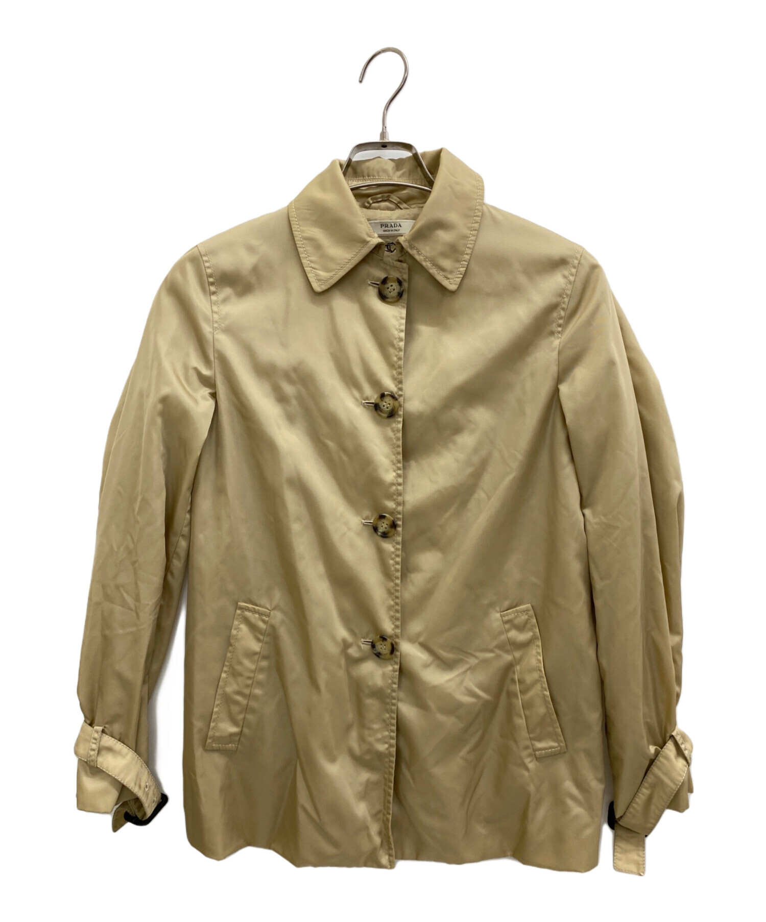 PRADAスポーツ ナイロンジャケット ベージュ系 PRADA SPORTS(プラダスポーツ) ナイロン中綿ZIPジャケット ベージュ