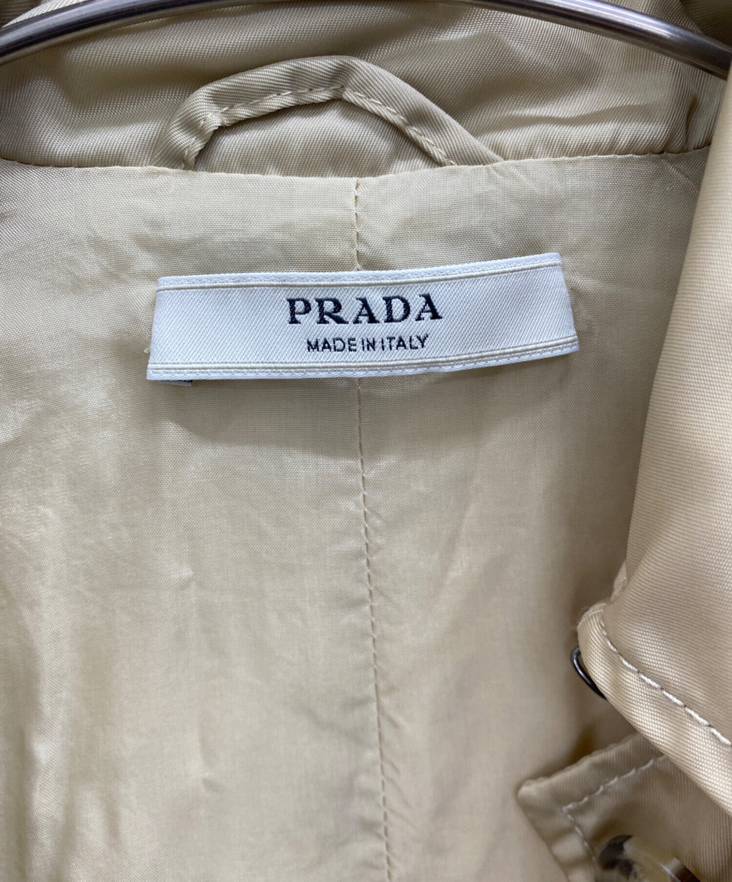 PRADAスポーツ ナイロンジャケット ベージュ系 PRADA SPORTS(プラダスポーツ) ナイロン中綿ZIPジャケット ベージュ