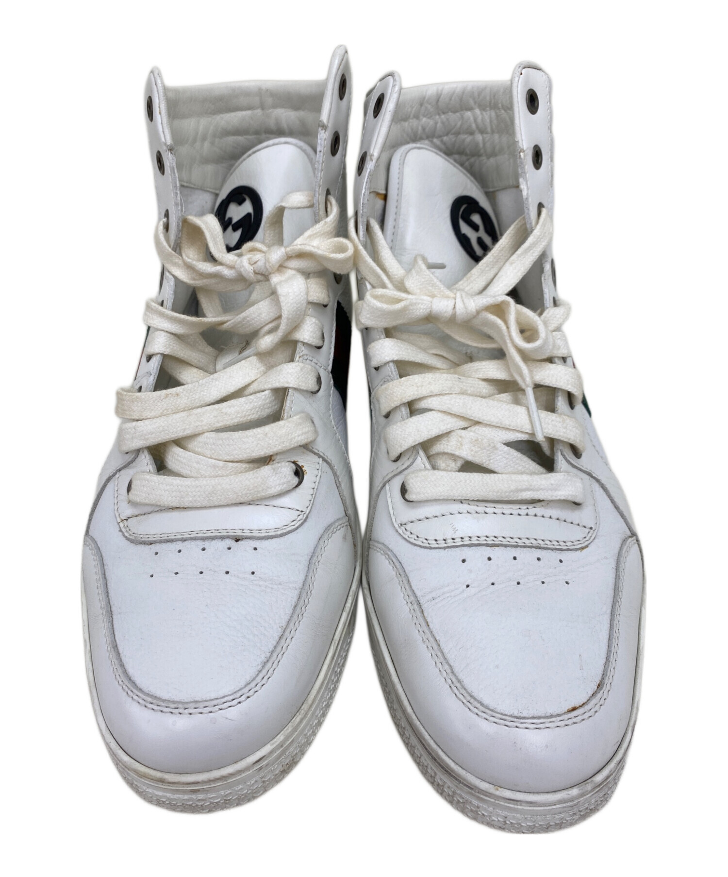 中古・古着通販】GUCCI (グッチ) ハイカットスニーカー ホワイト 