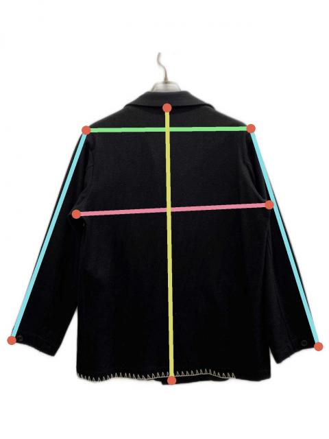 ◼︎Y’s ワイズ　シンプルなジャケット 中古・古着通販】Y's (ワイズ) W/ FLANNEL HAND STITCHED LEFT FACING