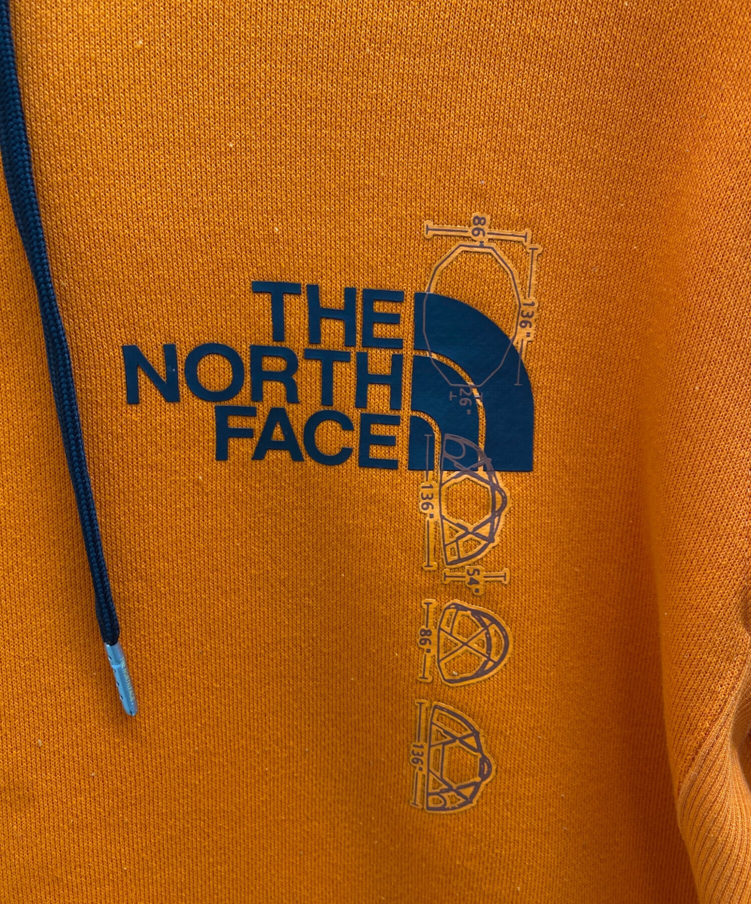 【おたり】THE NORTH FACE ウエア　オレンジ　Lサイズ 中古・古着通販】THE NORTH FACE (ザ ノース フェイス) バックハーフ