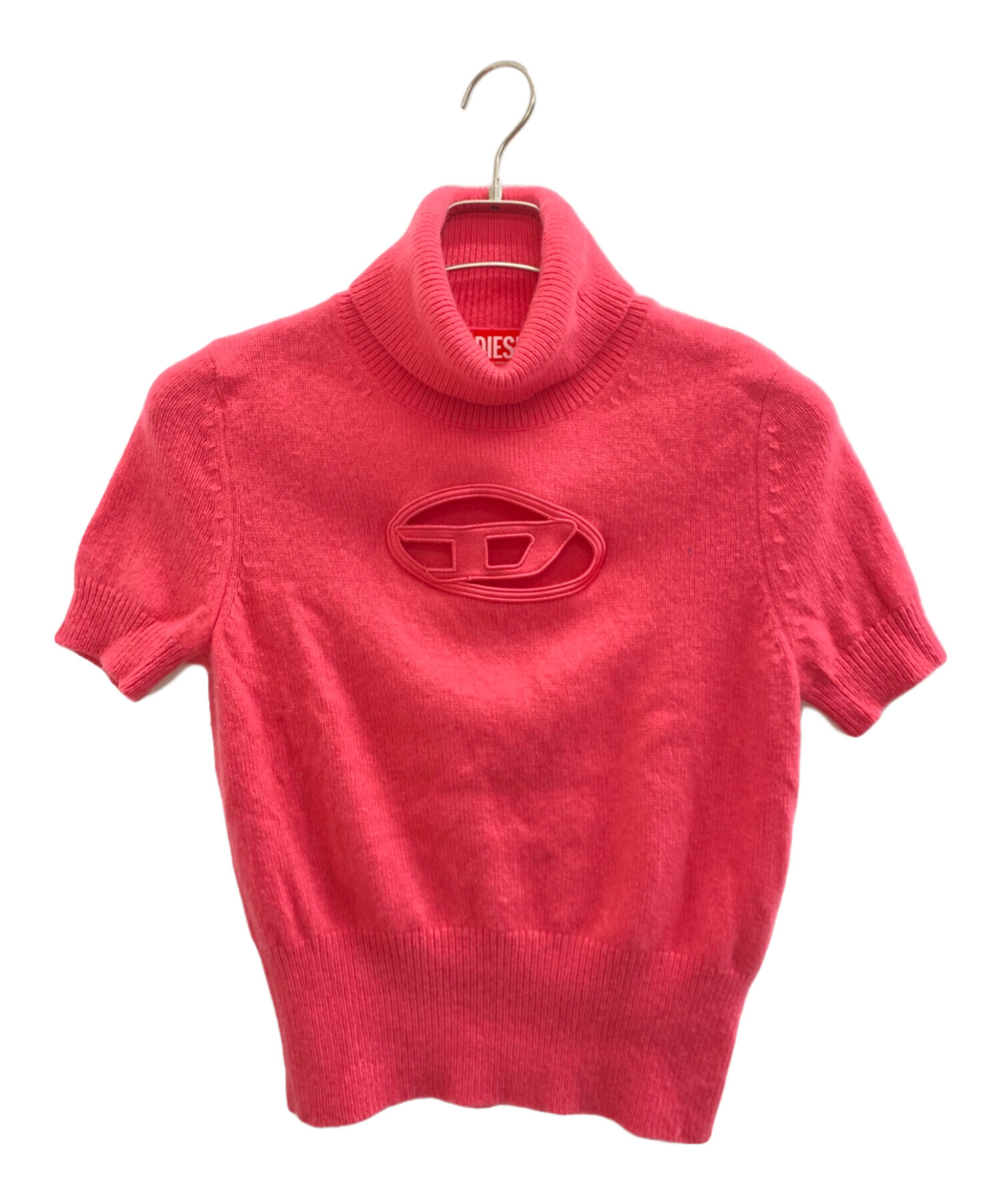 DIESEL 半袖 ニット ピンク 中古・古着通販】DIESEL (ディーゼル) 半袖薄手ニット ピンク サイズ:S