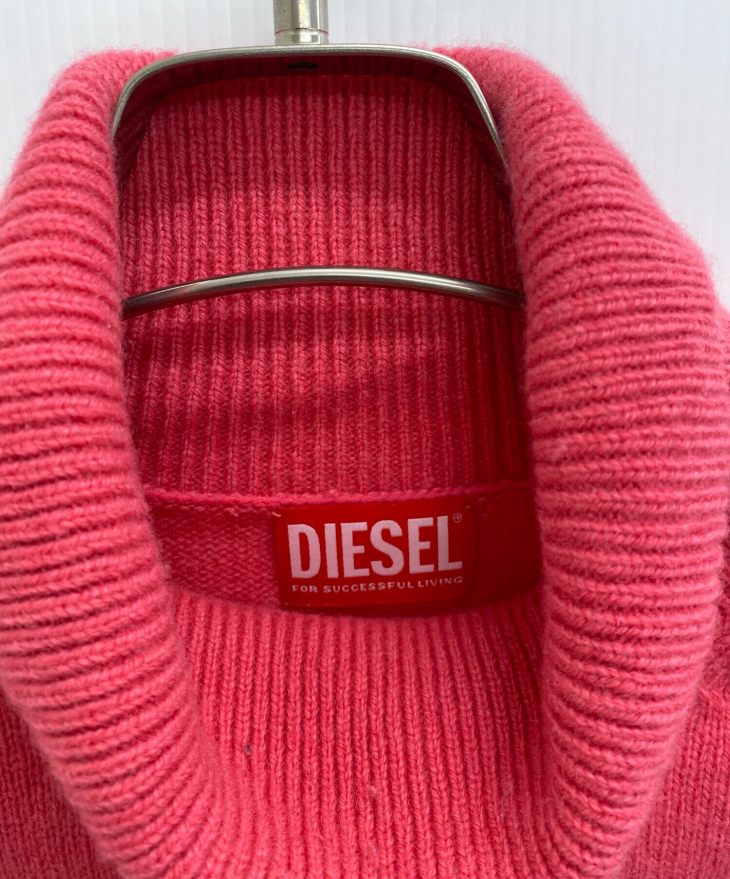 中古・古着通販】DIESEL (ディーゼル) 半袖薄手ニット ピンク サイズ:S