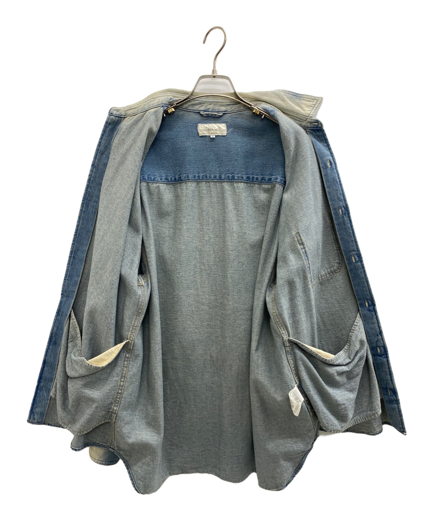 いらない服売ります 中古・古着通販】UNFOLLOW (アンフォロー) 長袖シャツ ブルー サイズ:3