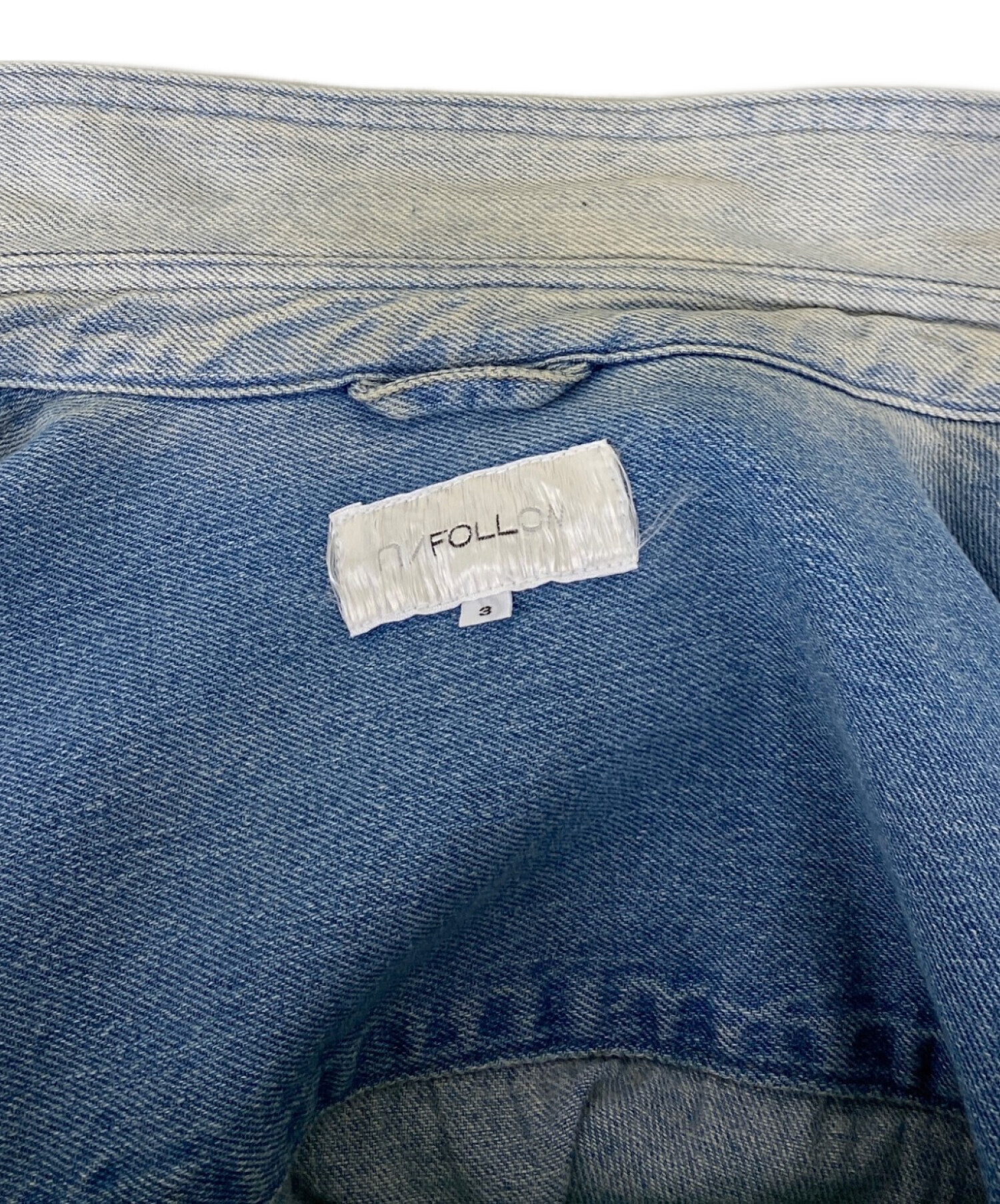 中古・古着通販】UNFOLLOW (アンフォロー) 長袖シャツ ブルー サイズ:3