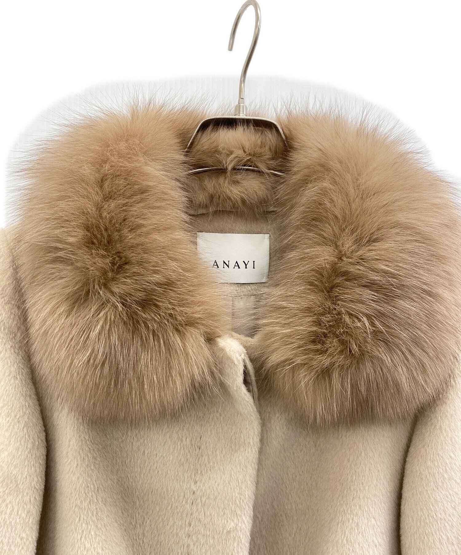 ANAYI ウールコート ピンク 中古・古着通販】ANAYI (アナイ) ウール 