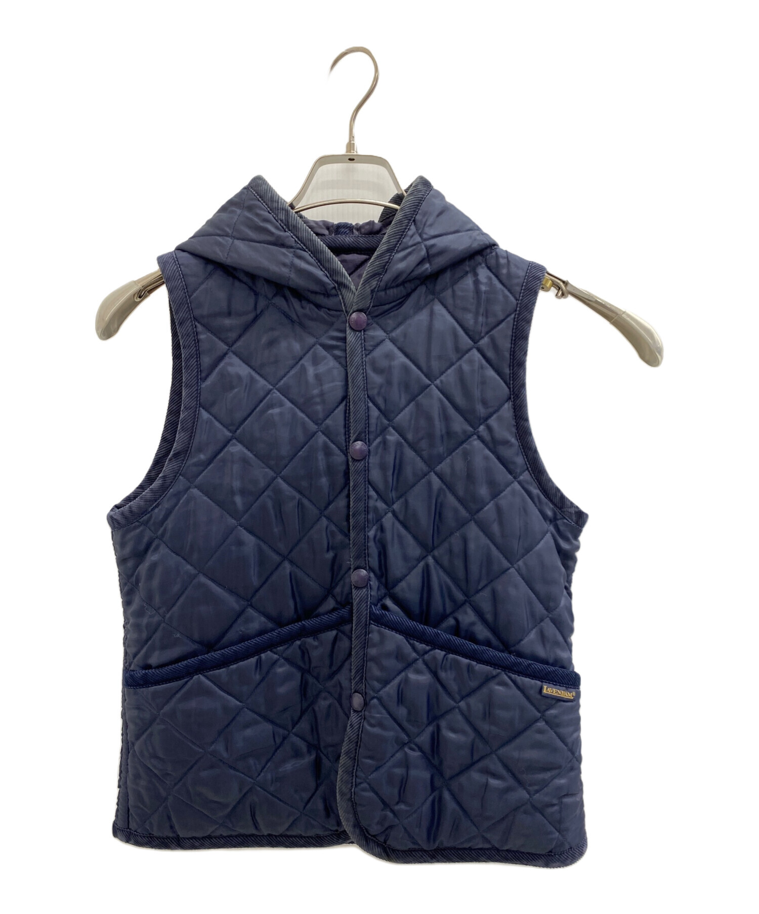 未使用 ラベンハム キルティングベスト ネイビー イギリス製 中古・古着通販】LAVENHAM (ラベンハム) リバーシブルキルティング
