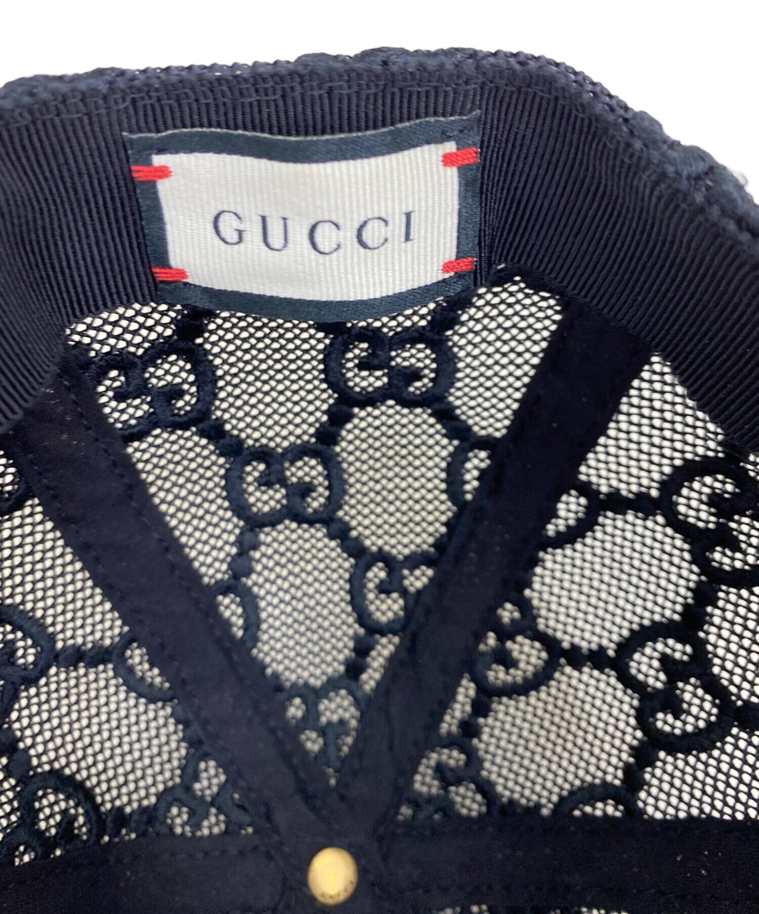 中古・古着通販】GUCCI (グッチ) キャップ ブラック サイズ:M 57