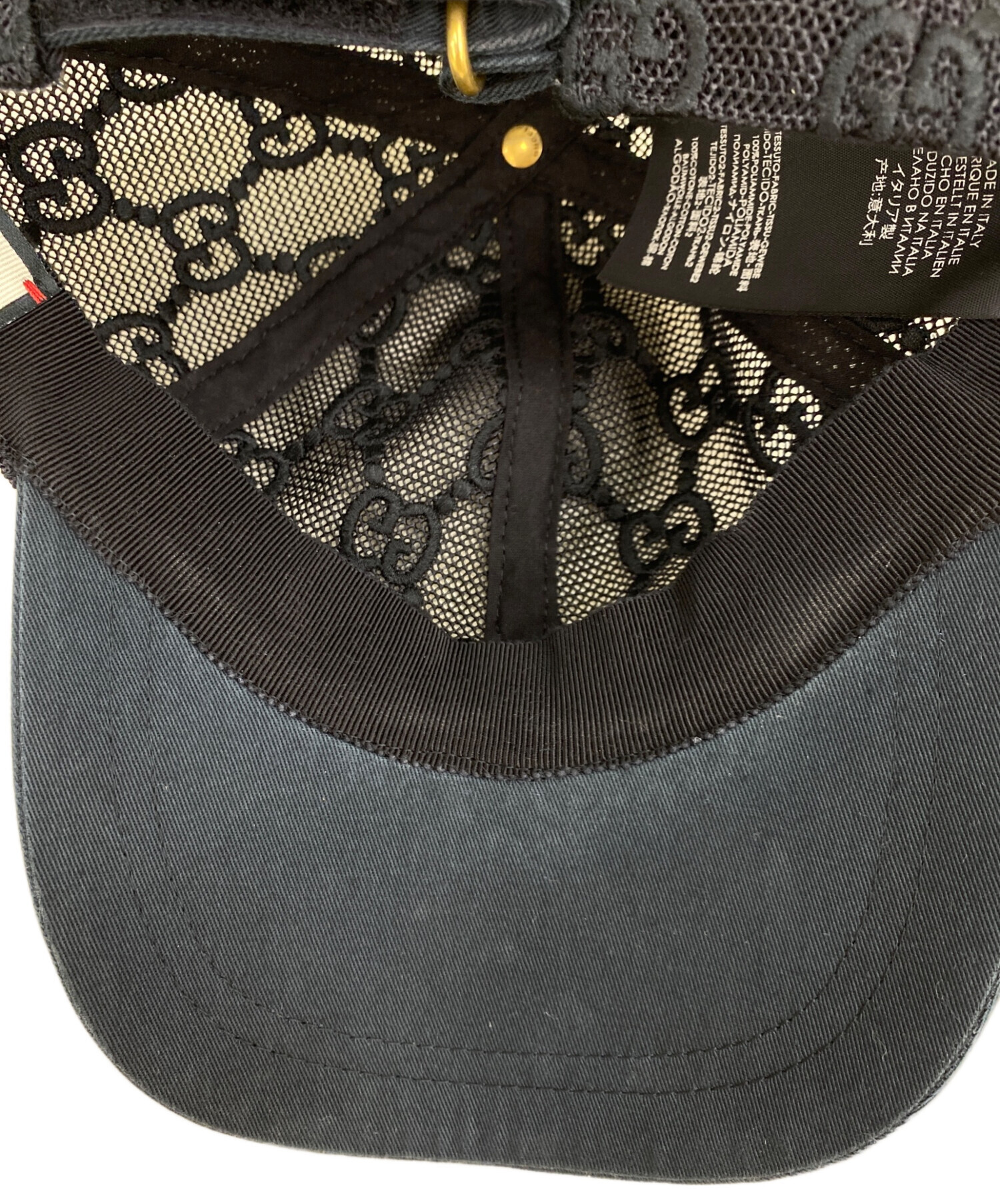 中古・古着通販】GUCCI (グッチ) キャップ ブラック サイズ:M 57