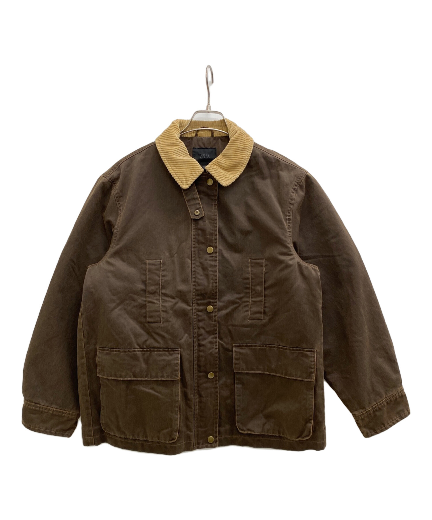 中古・古着通販】ZARA (ザラ) オイルドジャケット ブラウン サイズ:5 