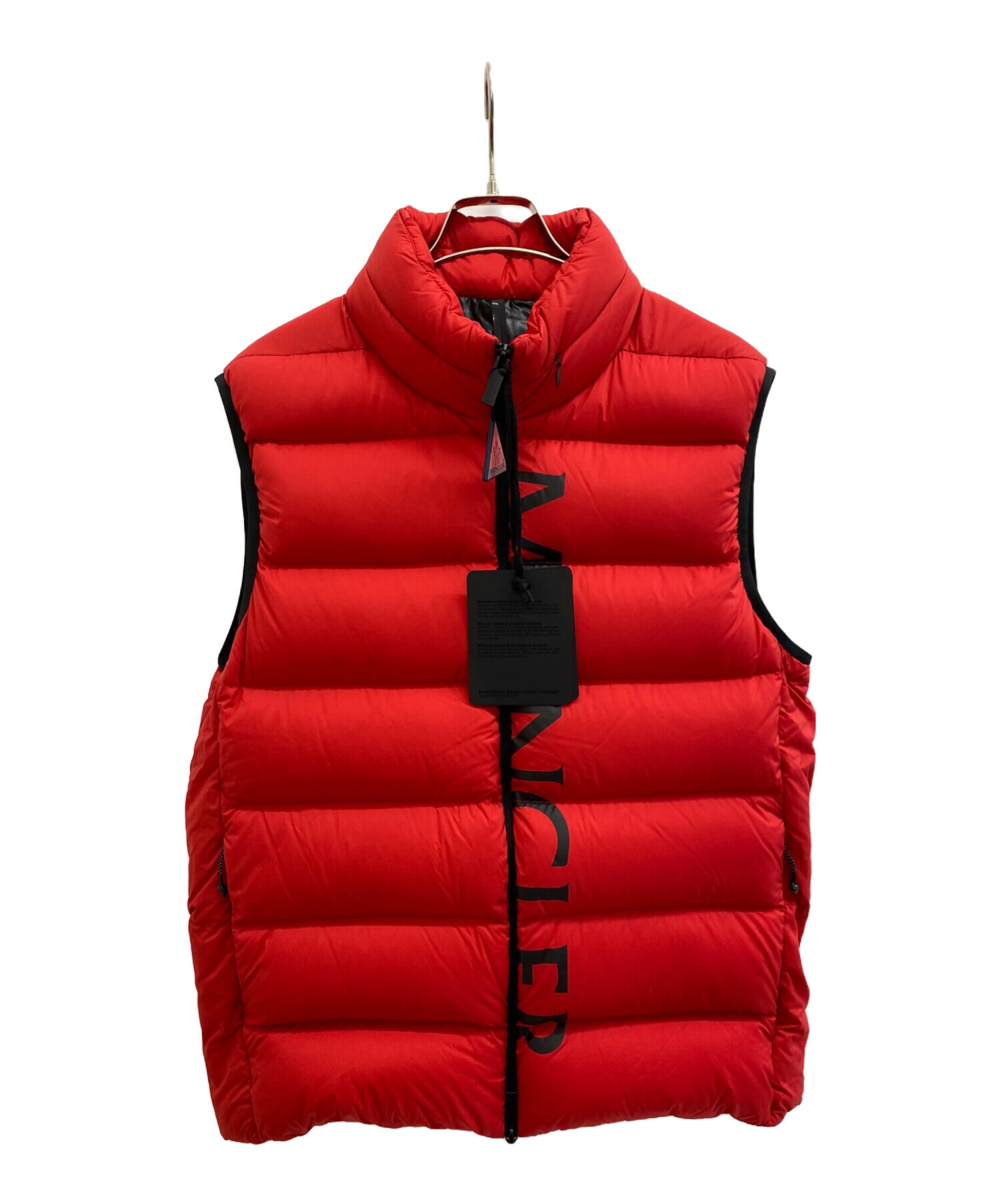 中古・古着通販】MONCLER (モンクレール) ダウンベスト レッド サイズ