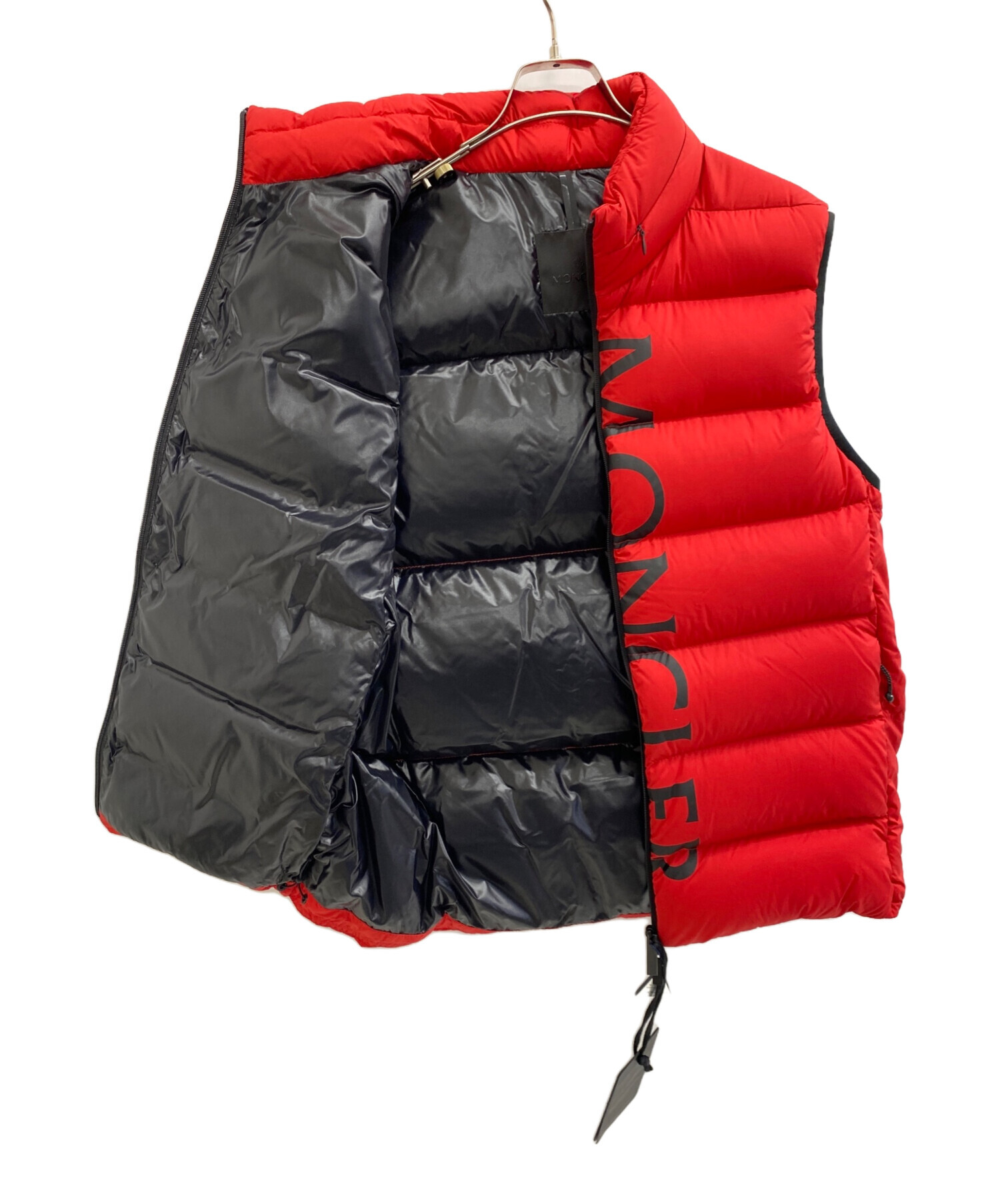 中古・古着通販】MONCLER (モンクレール) ダウンベスト レッド サイズ