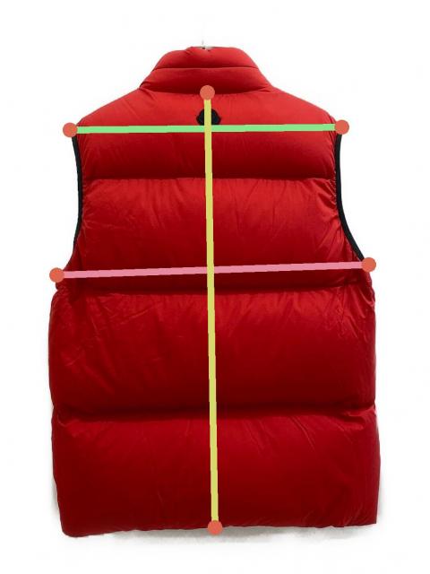 中古・古着通販】MONCLER (モンクレール) ダウンベスト レッド サイズ