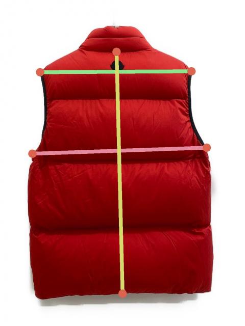 中古・古着通販】MONCLER (モンクレール) ダウンベスト レッド サイズ