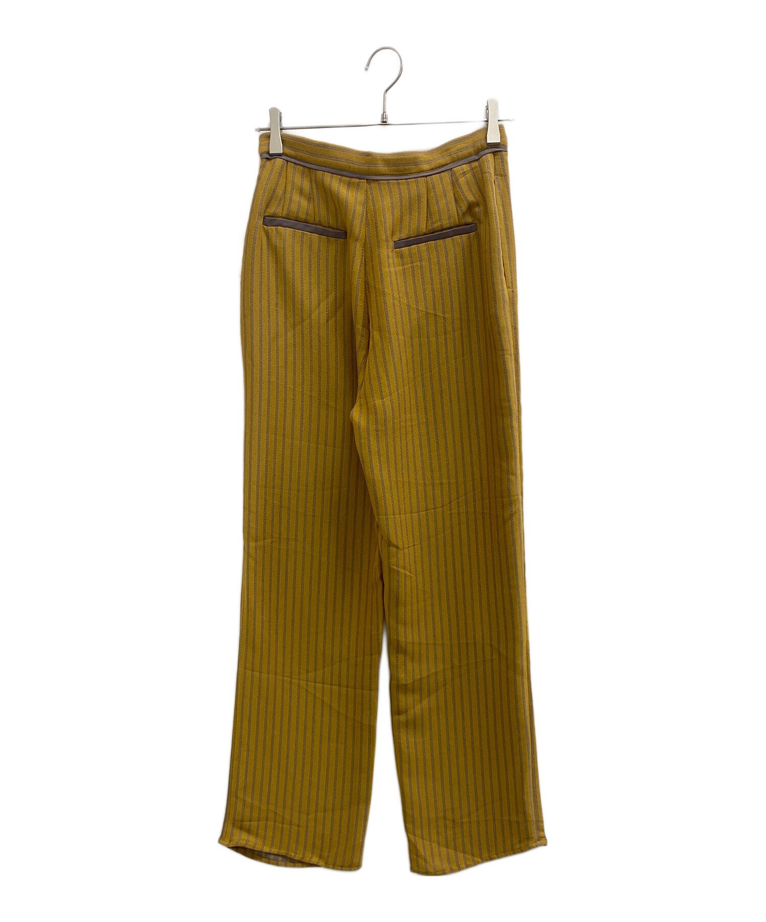 中古・古着通販】AMERI (アメリ) SOFT TWIST STRIPE PANTS ブラウン