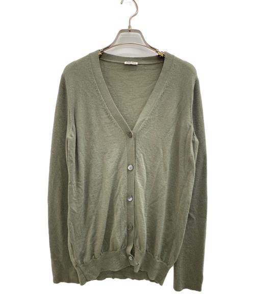 中古・古着通販】MIU MIU (ミュウミュウ) 薄手カーディガン オリーブ