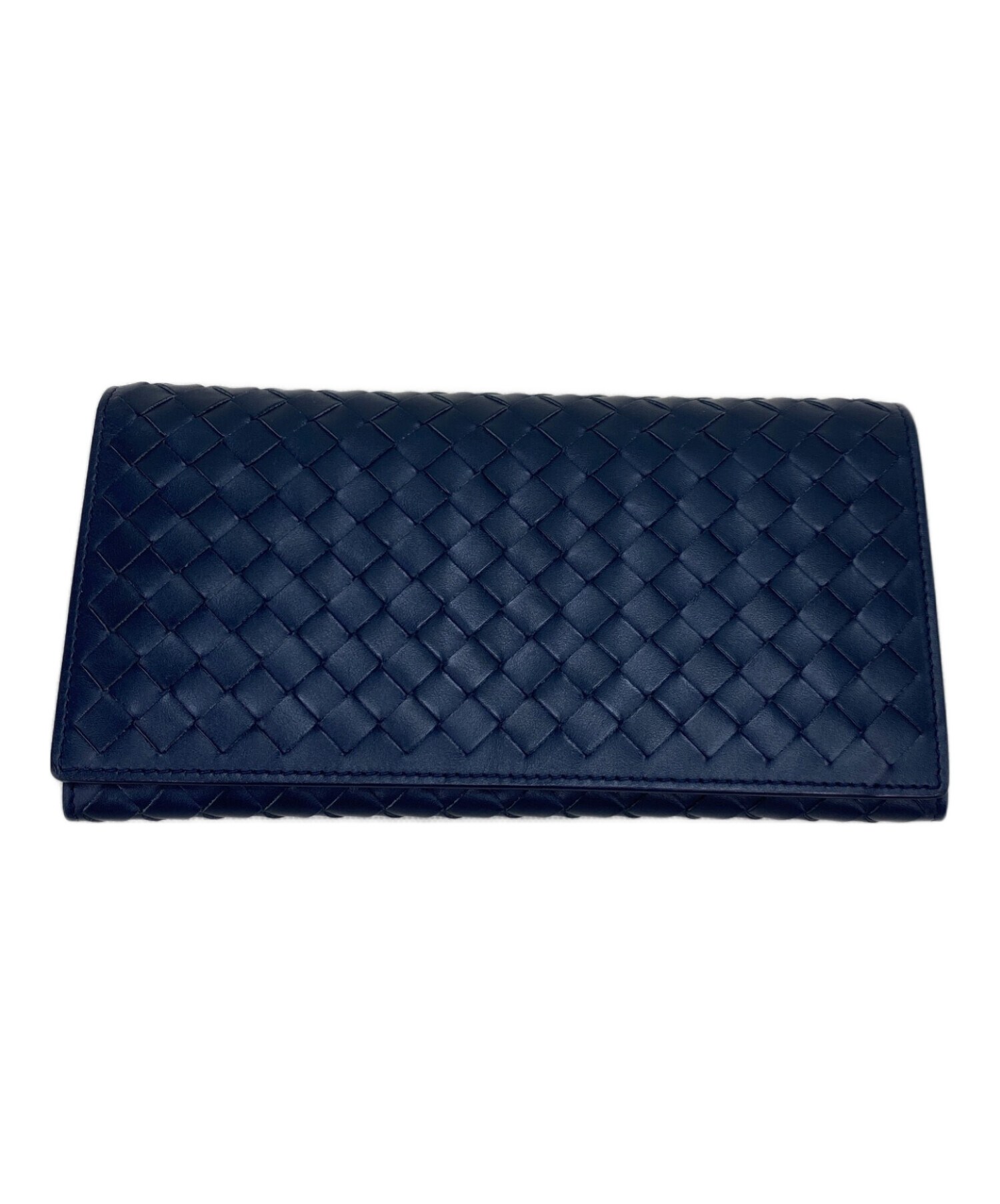 中古・古着通販】BOTTEGA VENETA (ボッテガベネタ) 長財布 ブルー