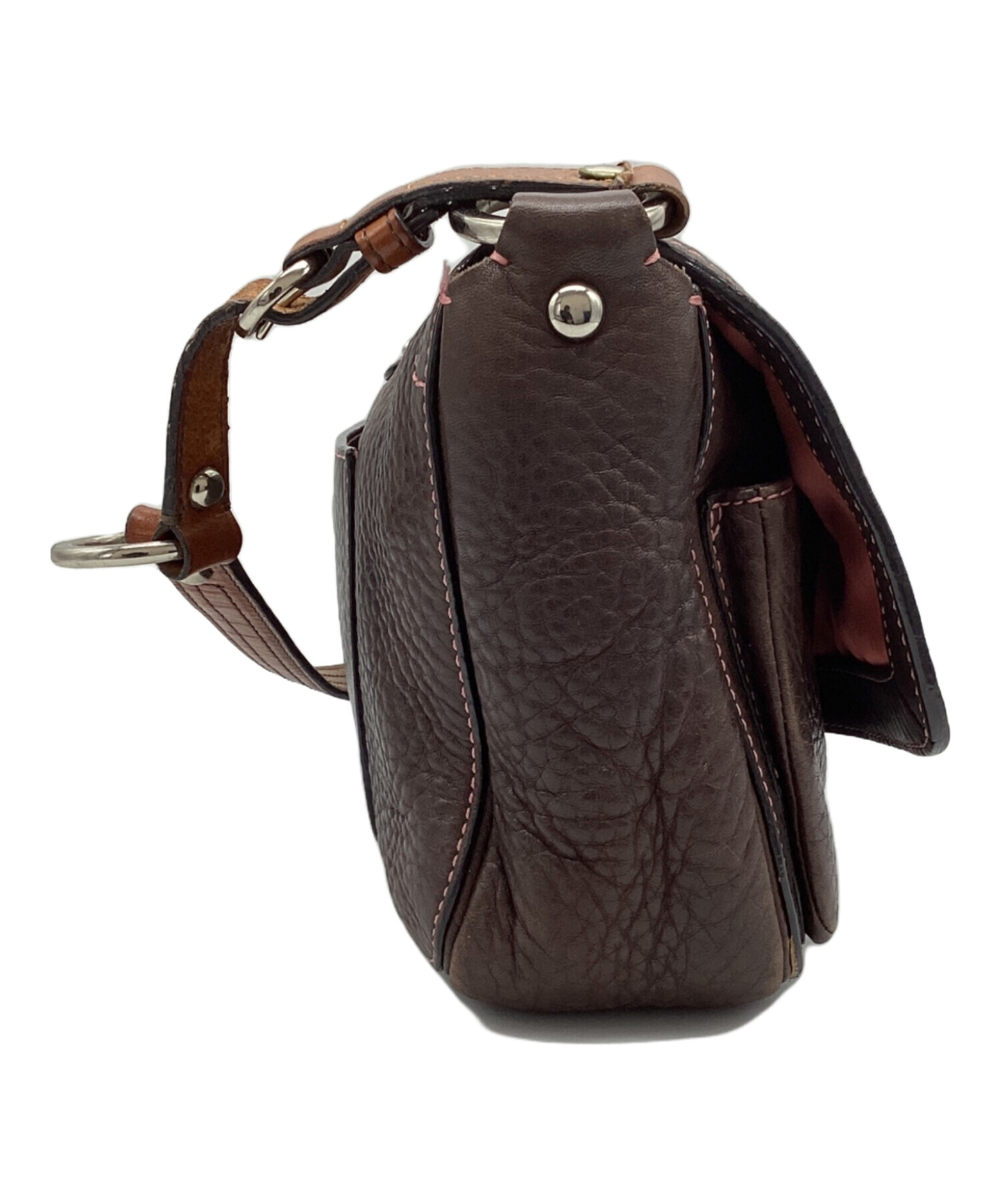 中古品　Coach ショルダーバッグ ブラウン 中古・古着通販】COACH (コーチ) ヴィンテージレザーショルダーバッグ