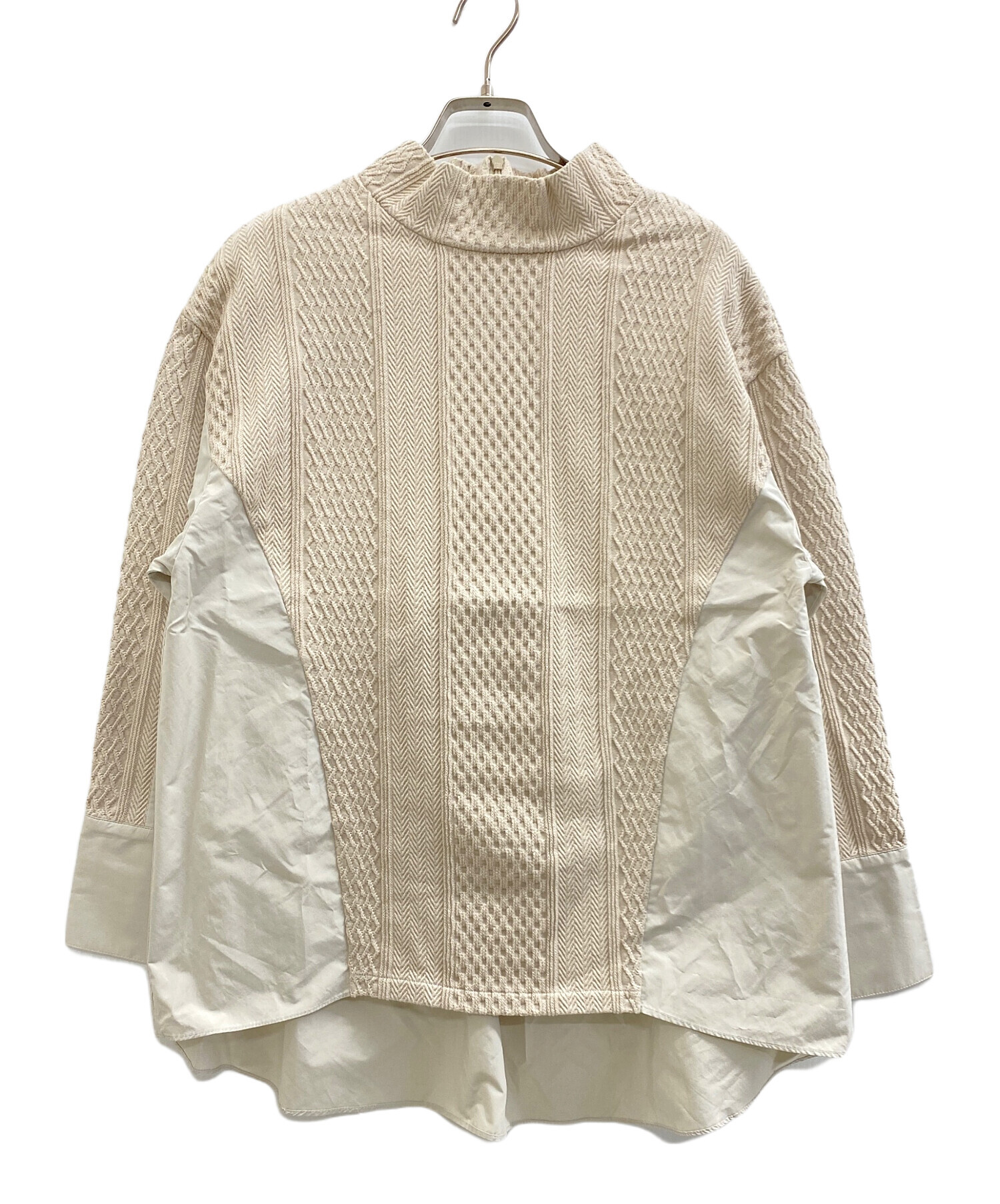 中古・古着通販】Leilian (レリアン) 長袖ブラウス ベージュ サイズ:11 