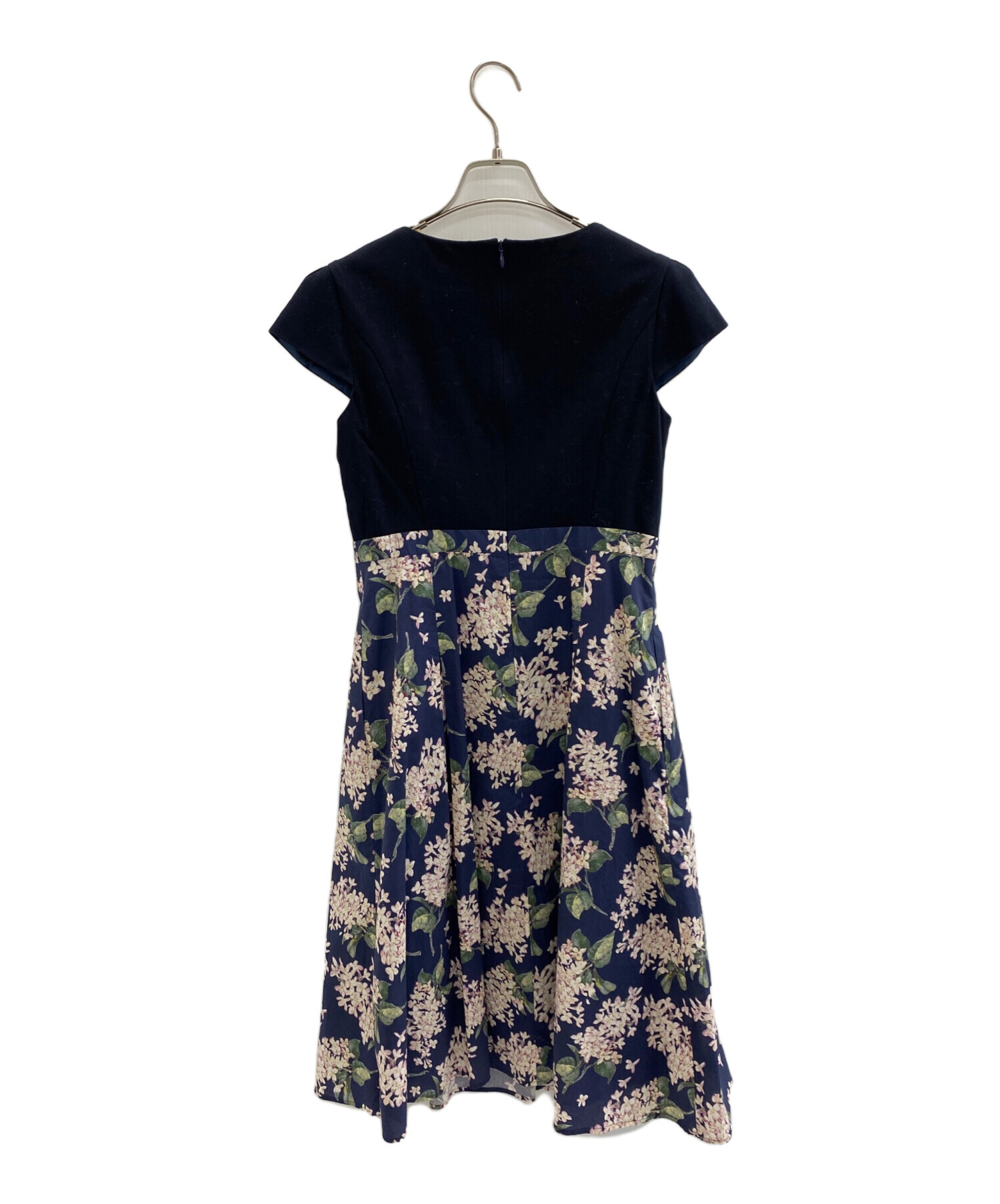 中古・古着通販】TOCCA (トッカ) 半袖ワンピース ネイビー｜ブランド