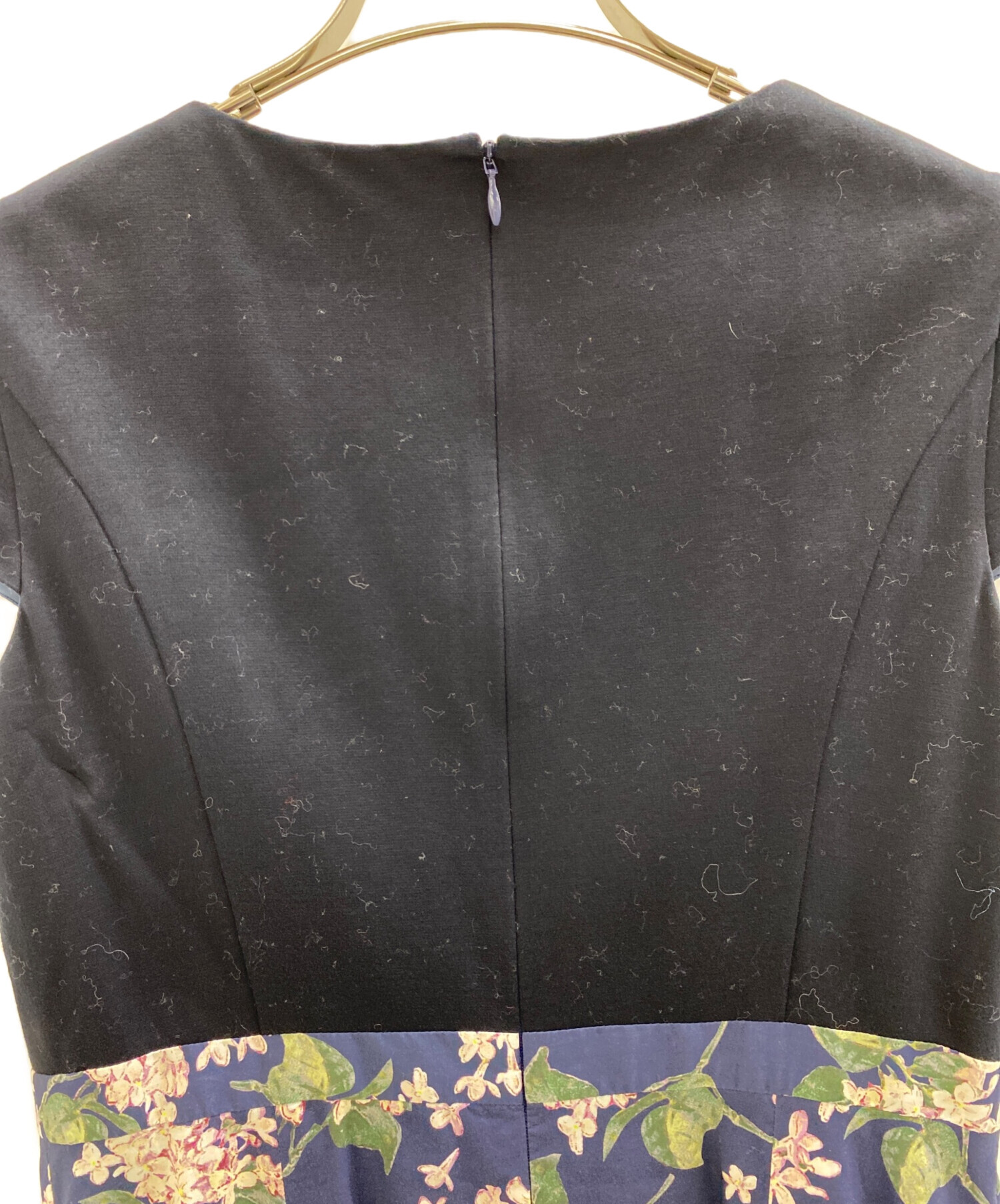 中古・古着通販】TOCCA (トッカ) 半袖ワンピース ネイビー｜ブランド