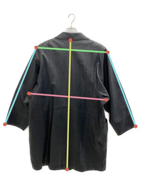 中古・古着通販】PARTINA (パルティーナ) ラムレザーコート ブラック