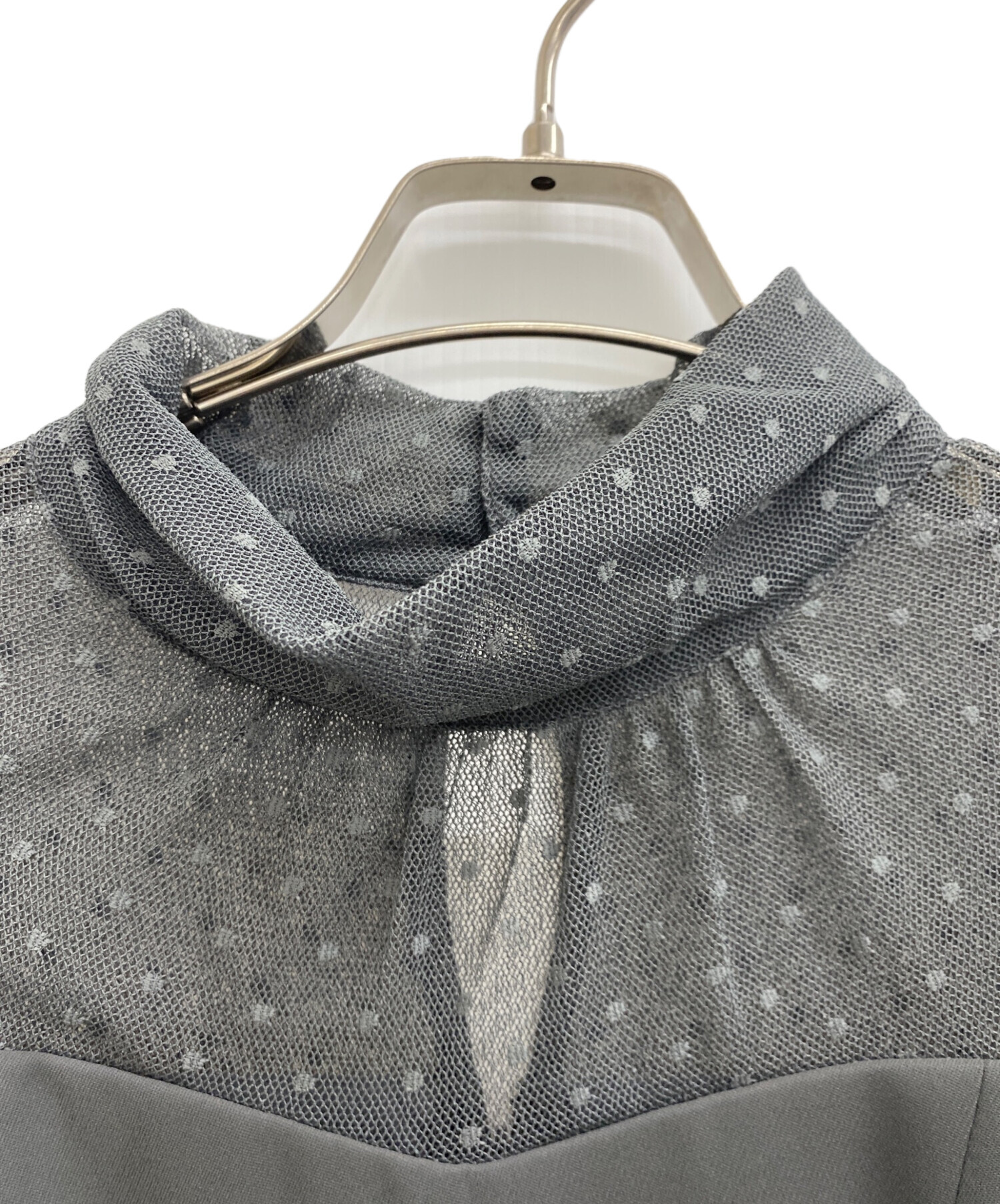 中古・古着通販】Rire Fete (リルフェテ) 半袖ワンピース グレー