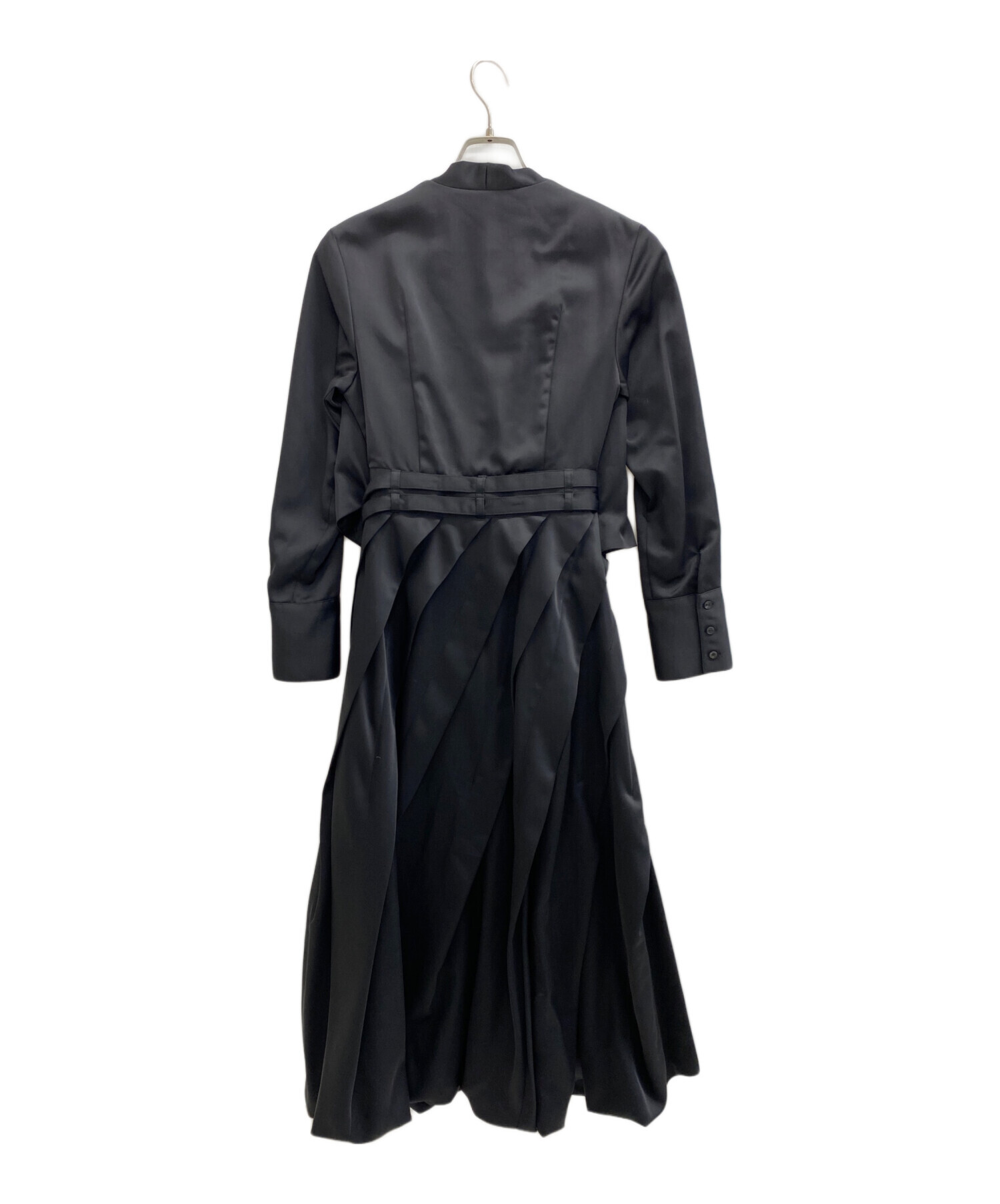中古・古着通販】laubeblanc (ローブ ブラン) 長袖ワンピース ブラック 