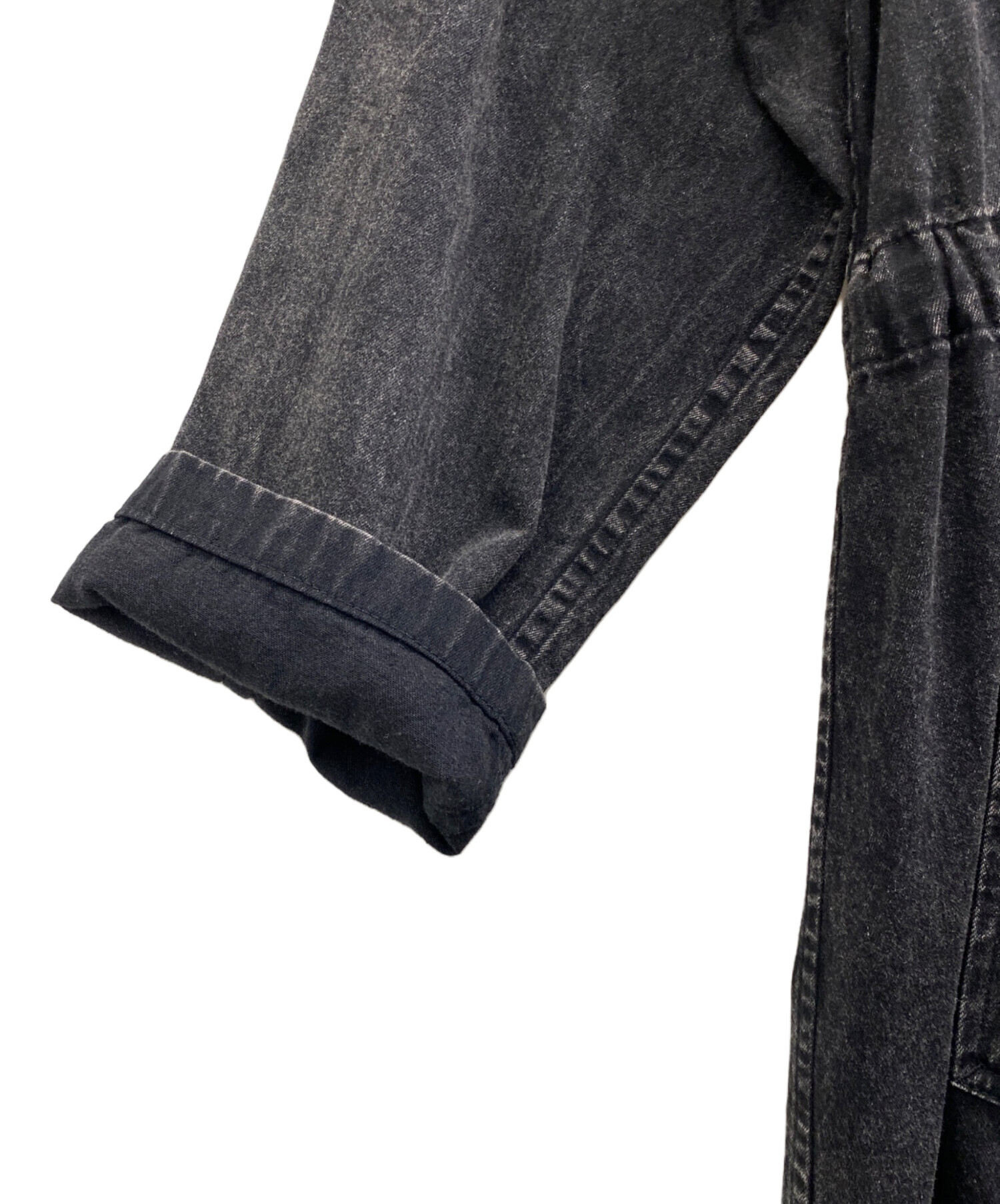 【中古】ワイズ ヨウジヤマモト 25SS 6OZ BLEACHED DENIM HOODIE COAT コート ロング フード ダークグレー /DO 中古・古着通販】Y's (ワイズ) 25SS 6OZ BLEACHED DENIM HOODIE COAT