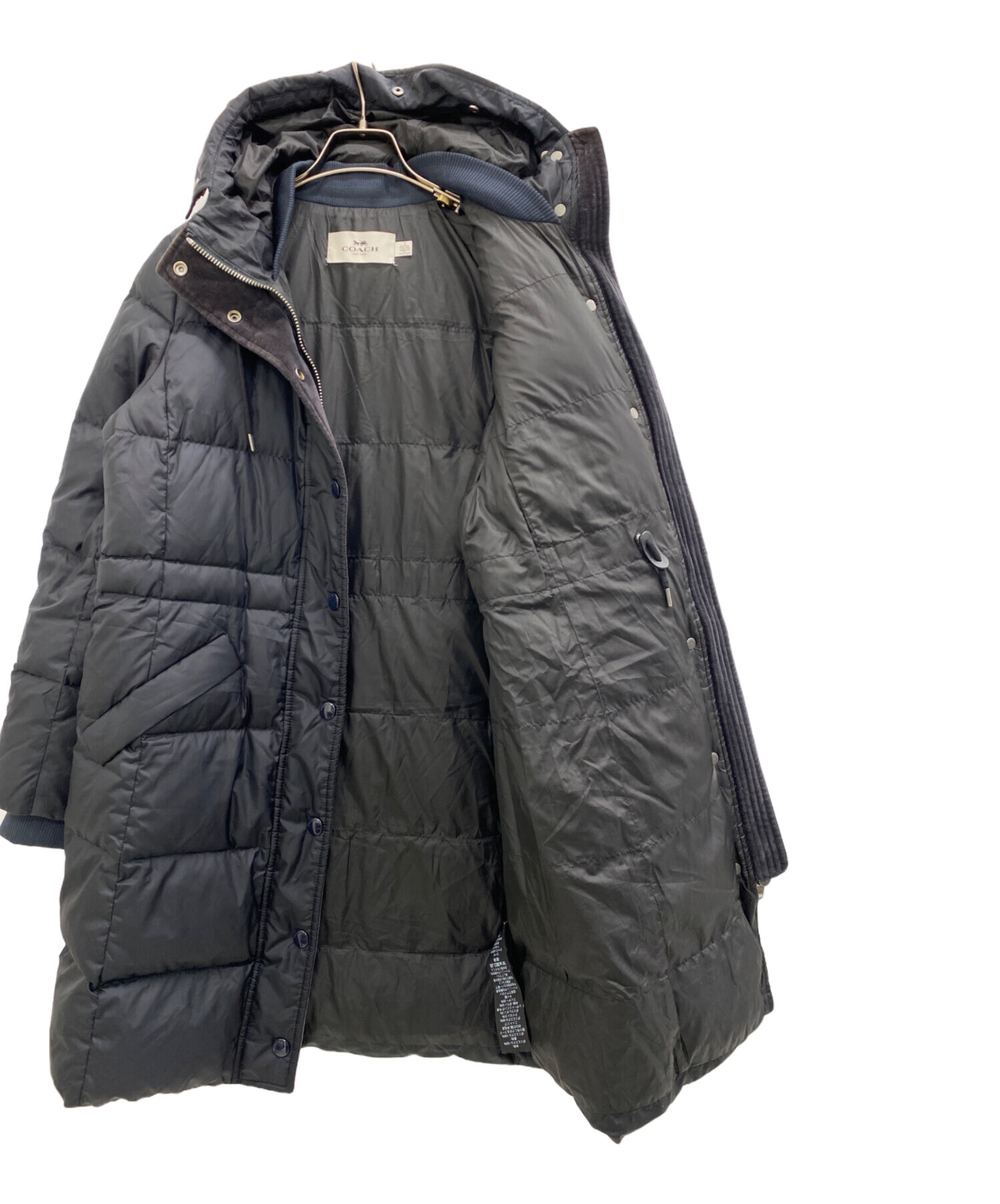 中古・古着通販】COACH (コーチ) ダウンコート ブラック サイズ:SIZE S