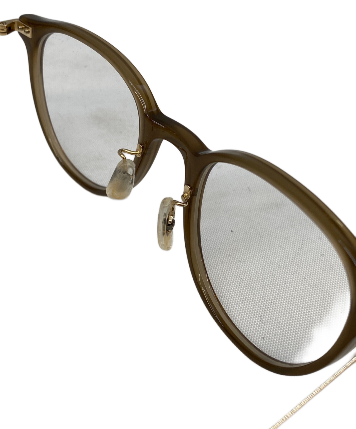 EYEVAN アイヴァン メガネ メンズ 【古着】【中古】 中古・古着通販】EYEVAN (アイヴァン) 伊達眼鏡 ベージュ サイズ:46