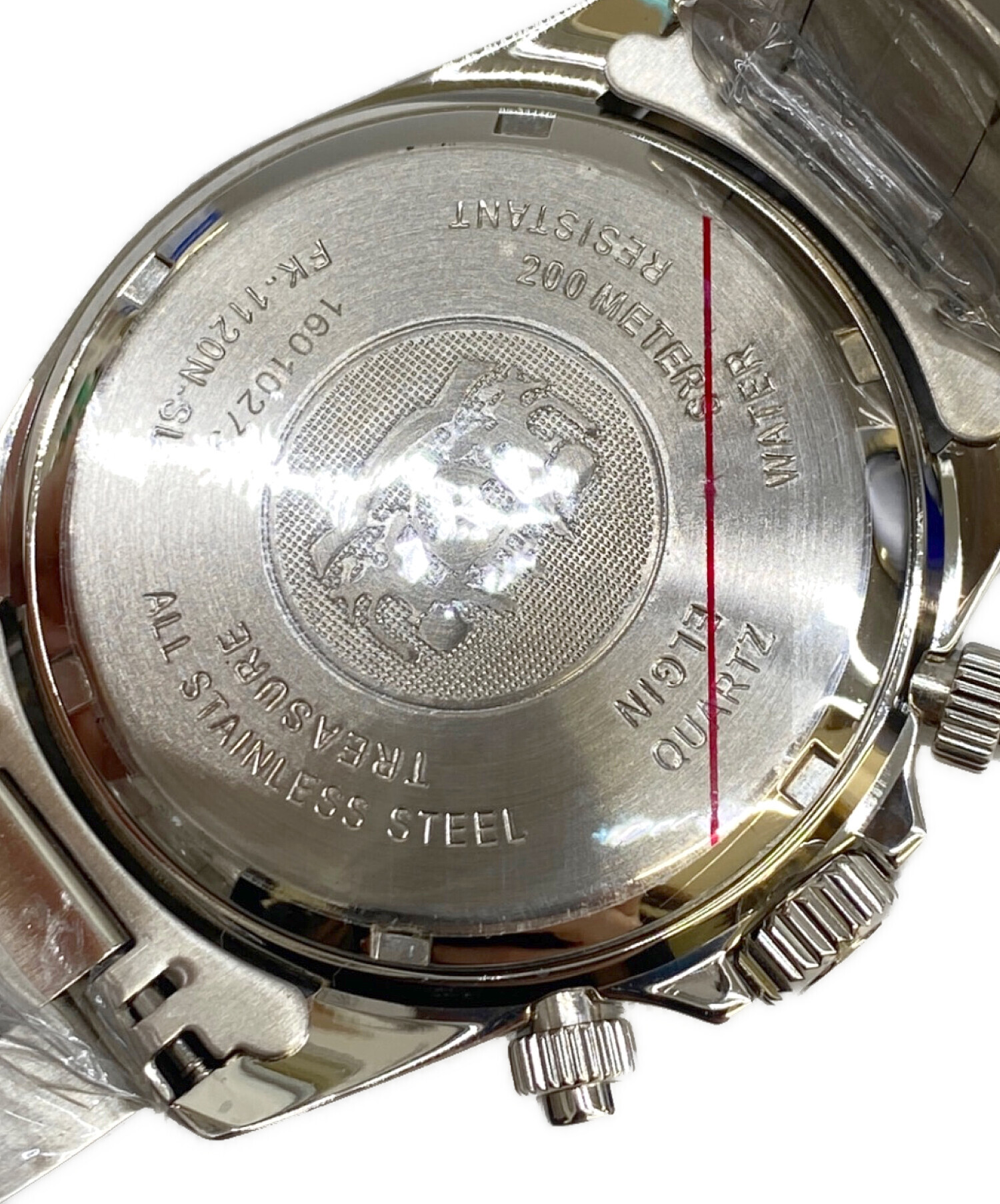 中古・古着通販】ELGIN (エルジン) クロノグラフ シルバー 未使用品