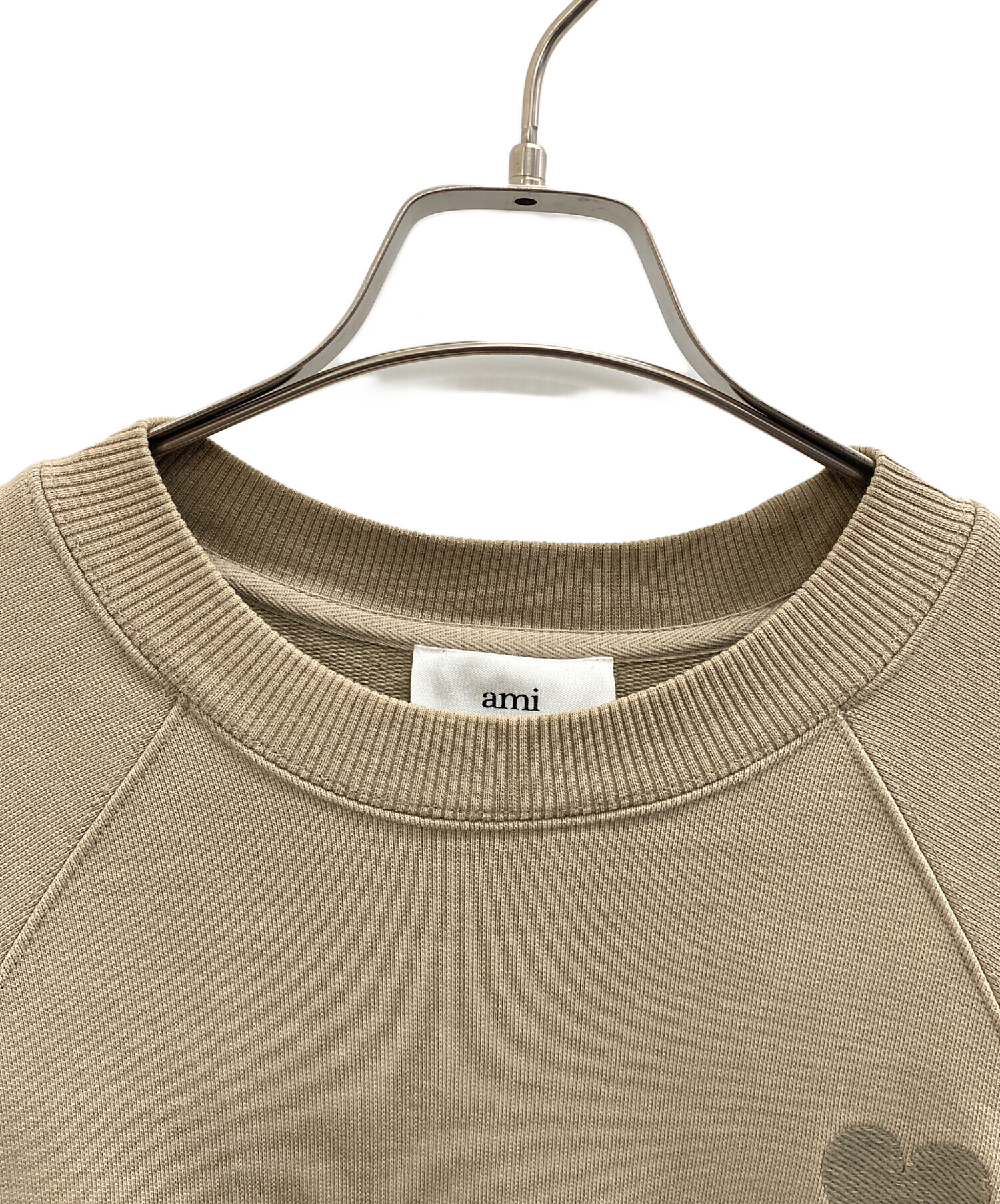 Amiのトレーナー（ベージュ） 中古・古着通販】ami (アミ) スウェット ベージュ サイズ:L｜ブランド