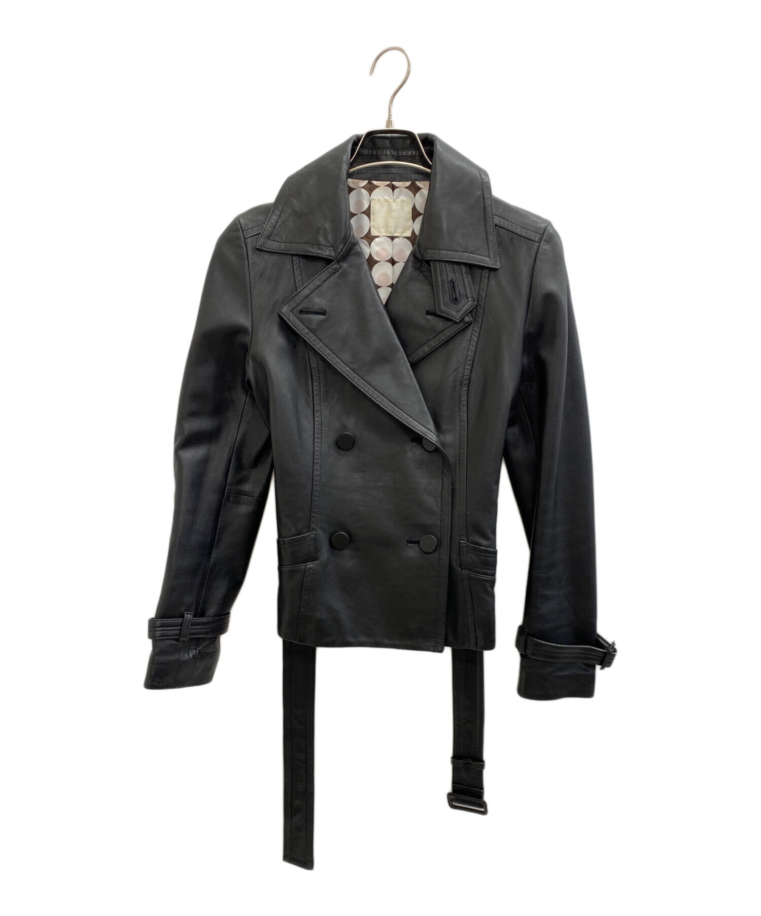 組曲　kumikyoku 2 M 黒 レザージャケット 羊革 中古・古着通販】KUMIKYOKU (クミキョク) レザージャケット ブラック