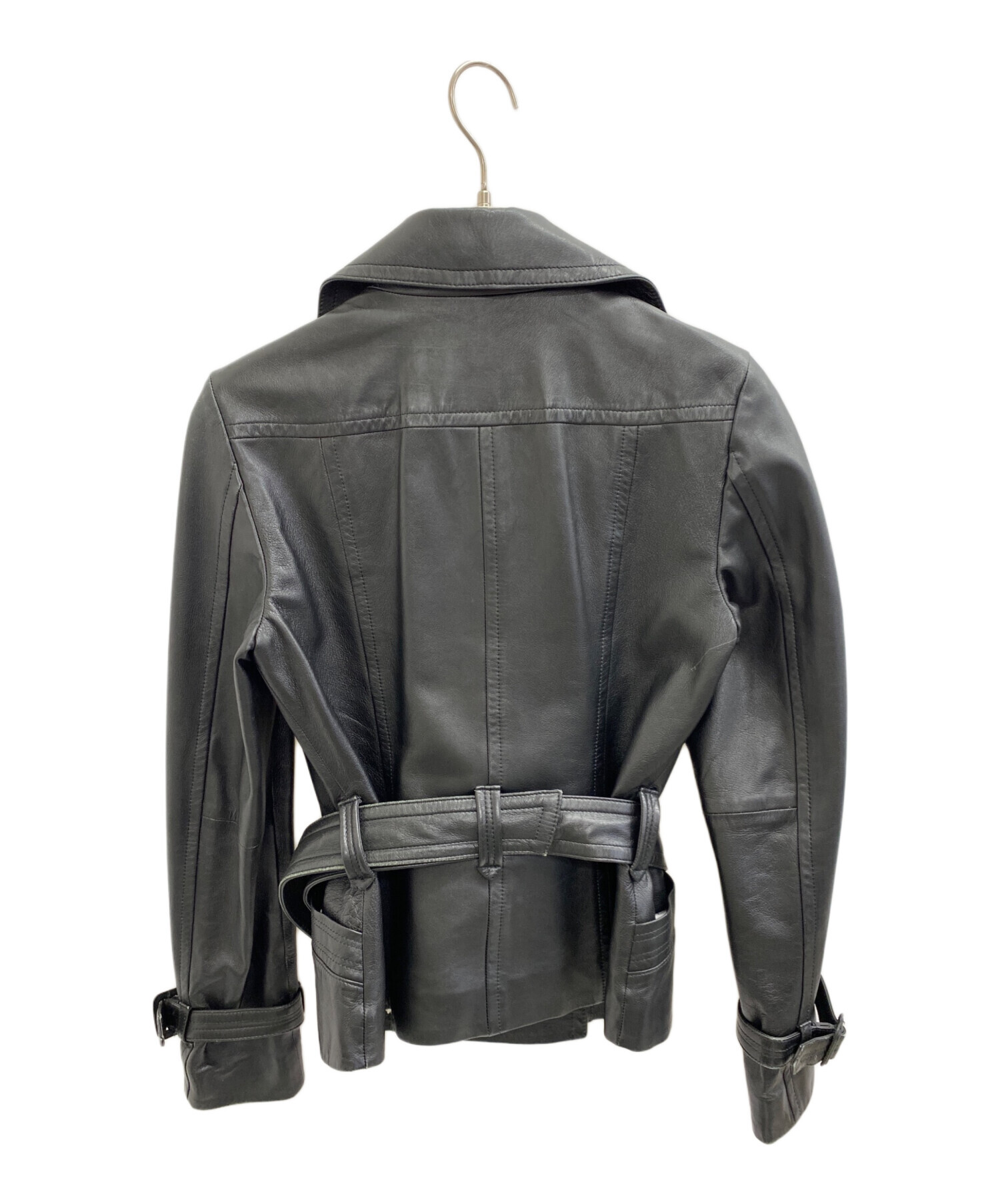 組曲　kumikyoku 2 M 黒 レザージャケット 羊革 中古・古着通販】KUMIKYOKU (クミキョク) レザージャケット ブラック